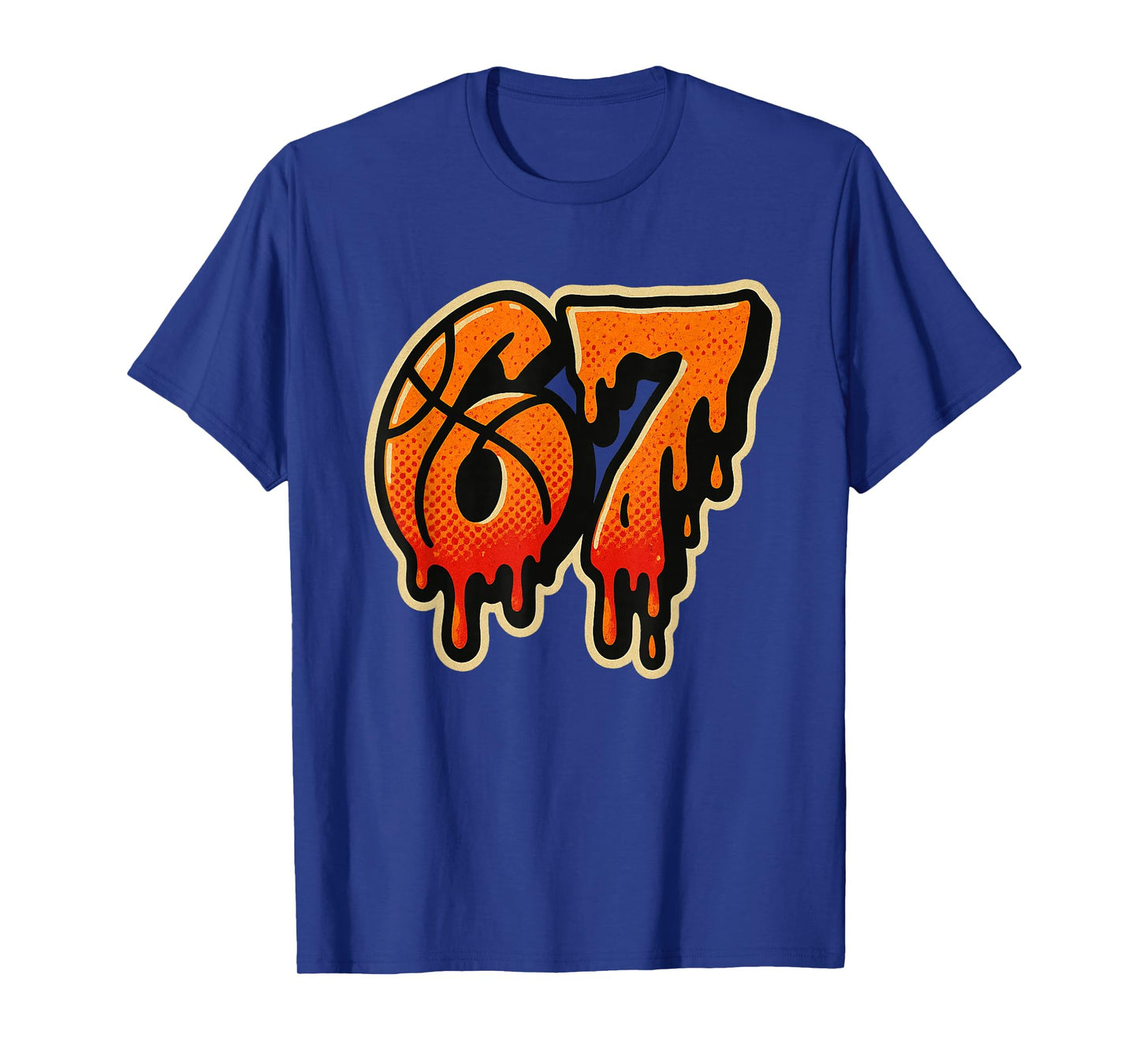 Gen Alpha Slang Kids 67 Basketball Ice Cream Drip Six Seven T-Shirt