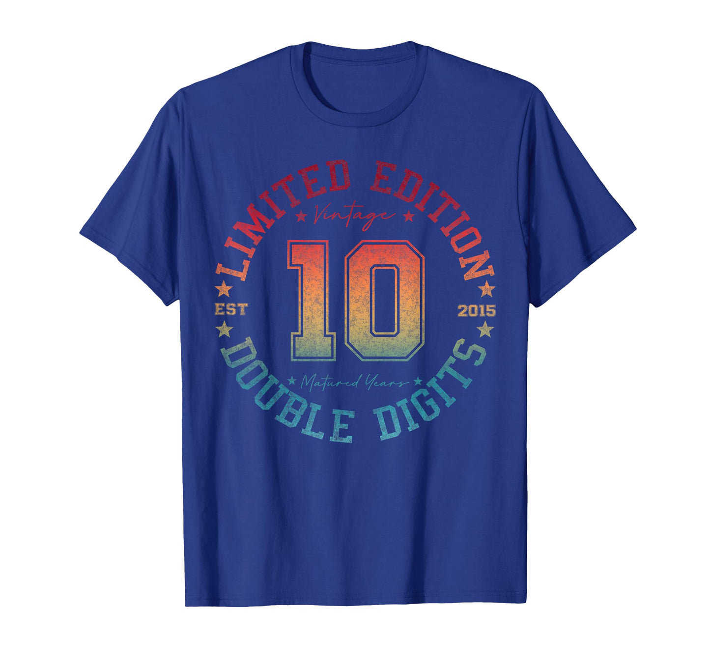 Official Double Digits 10 Year Old Gifts 10th Birthday 2015 T-Shirt