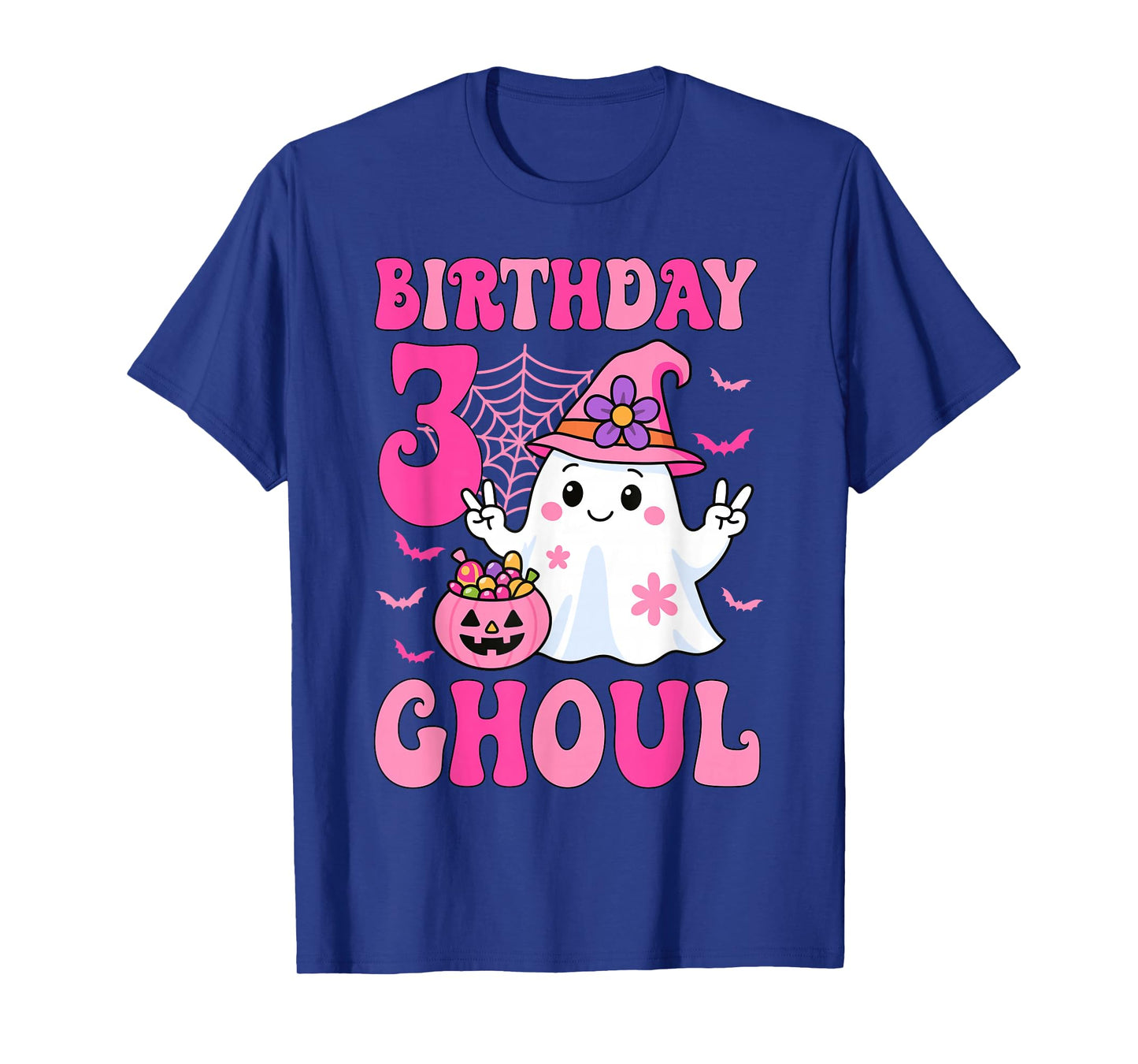 I'm 3 Years Old Girls Cute Ghost It's My 3rd Birthday Ghoul T-Shirt