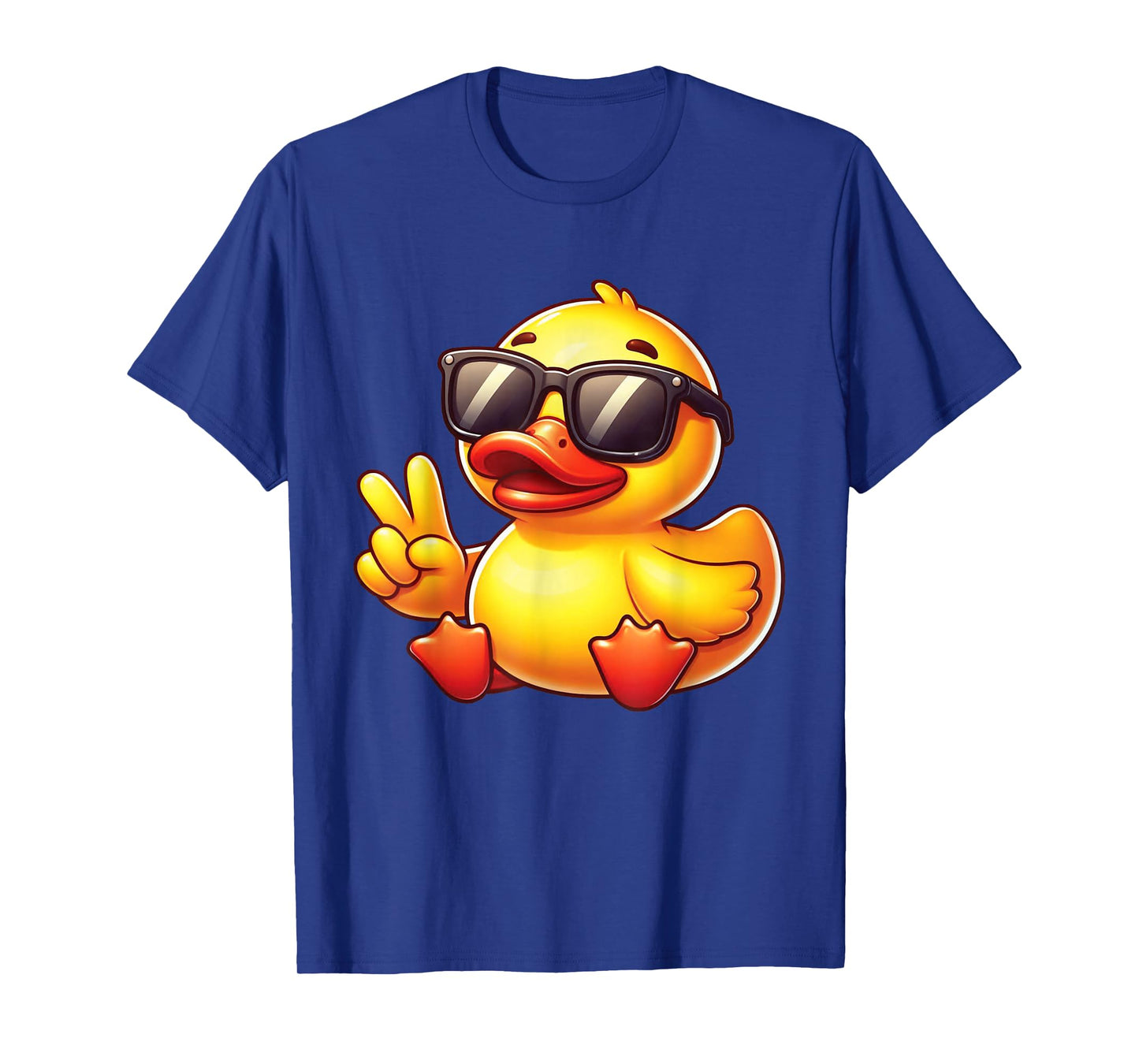 Cool Retro Yellow Rubber Duck in 70s 80s Funny Duck T-Shirt