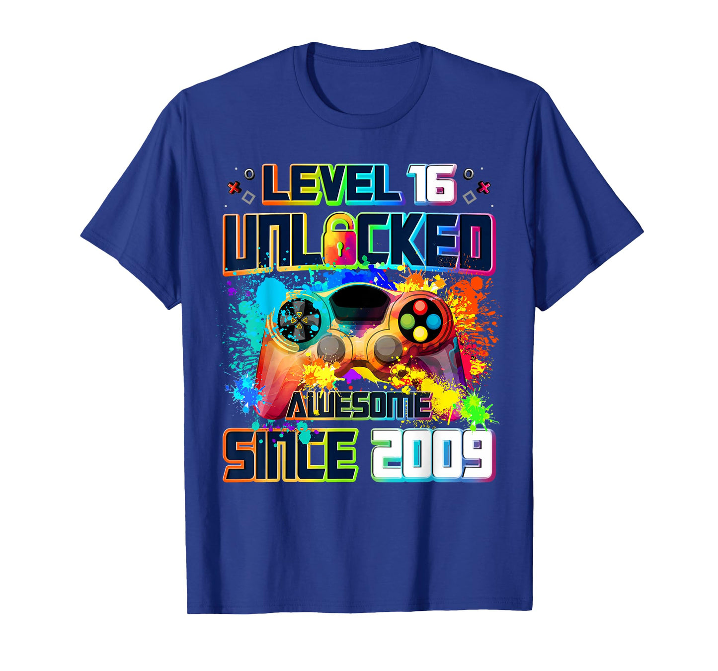 Level 16 Unlocked 16 Year Old Video Gamer 16th Birthday Gift T-Shirt