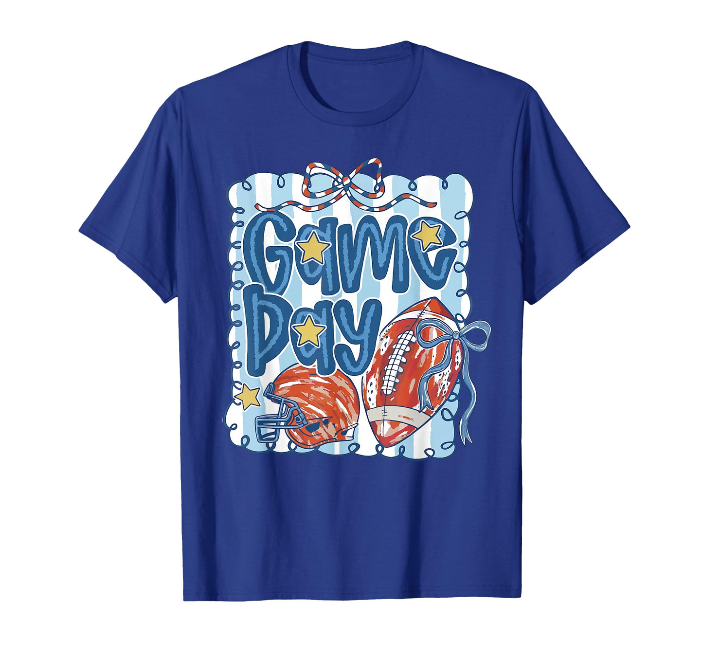 Cute America Game Day Girl Preppy Football Coquette Baseball T-Shirt