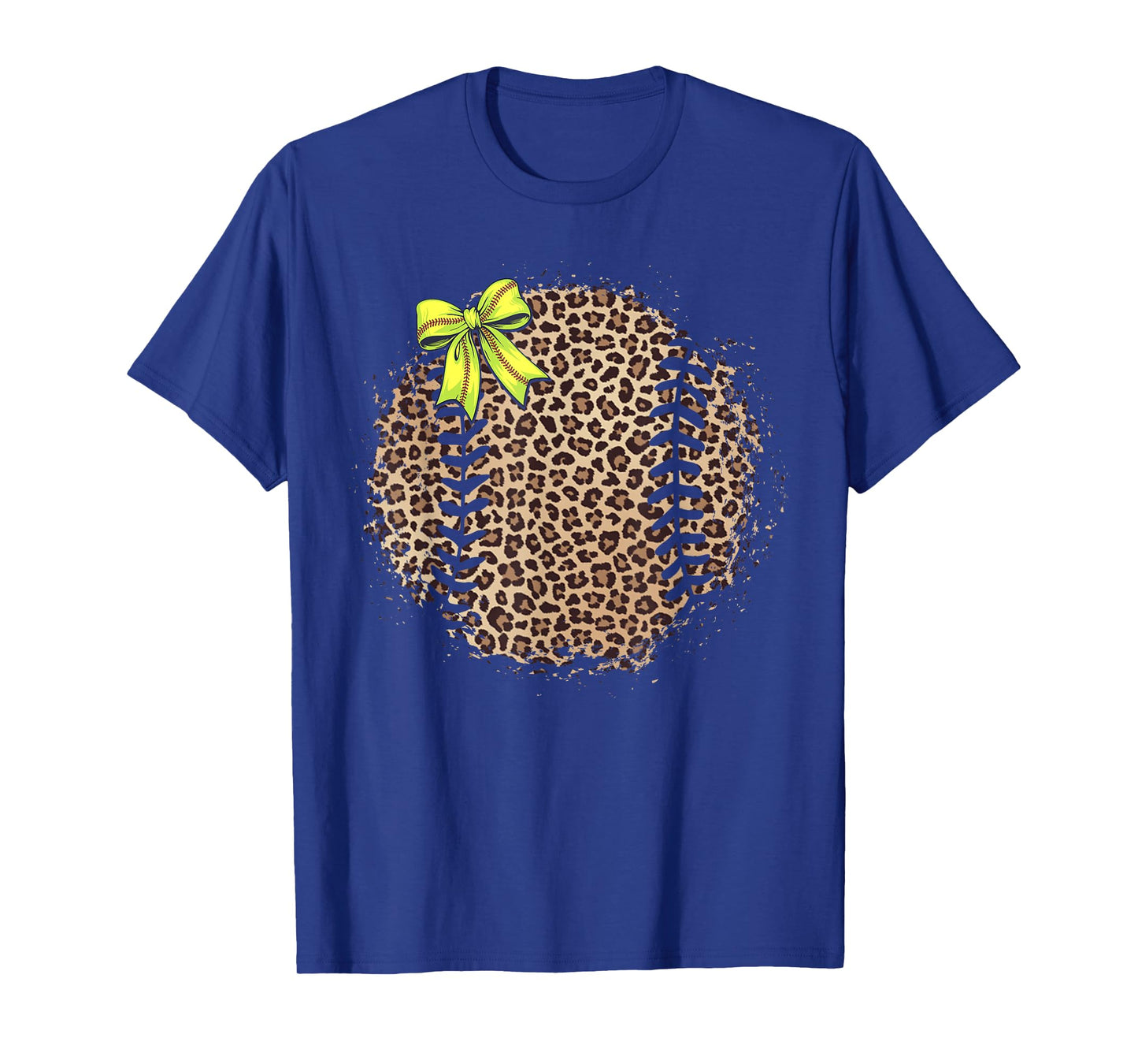 Softball Mom Leopard Coquette Bow Softball Mama Game Day T-Shirt