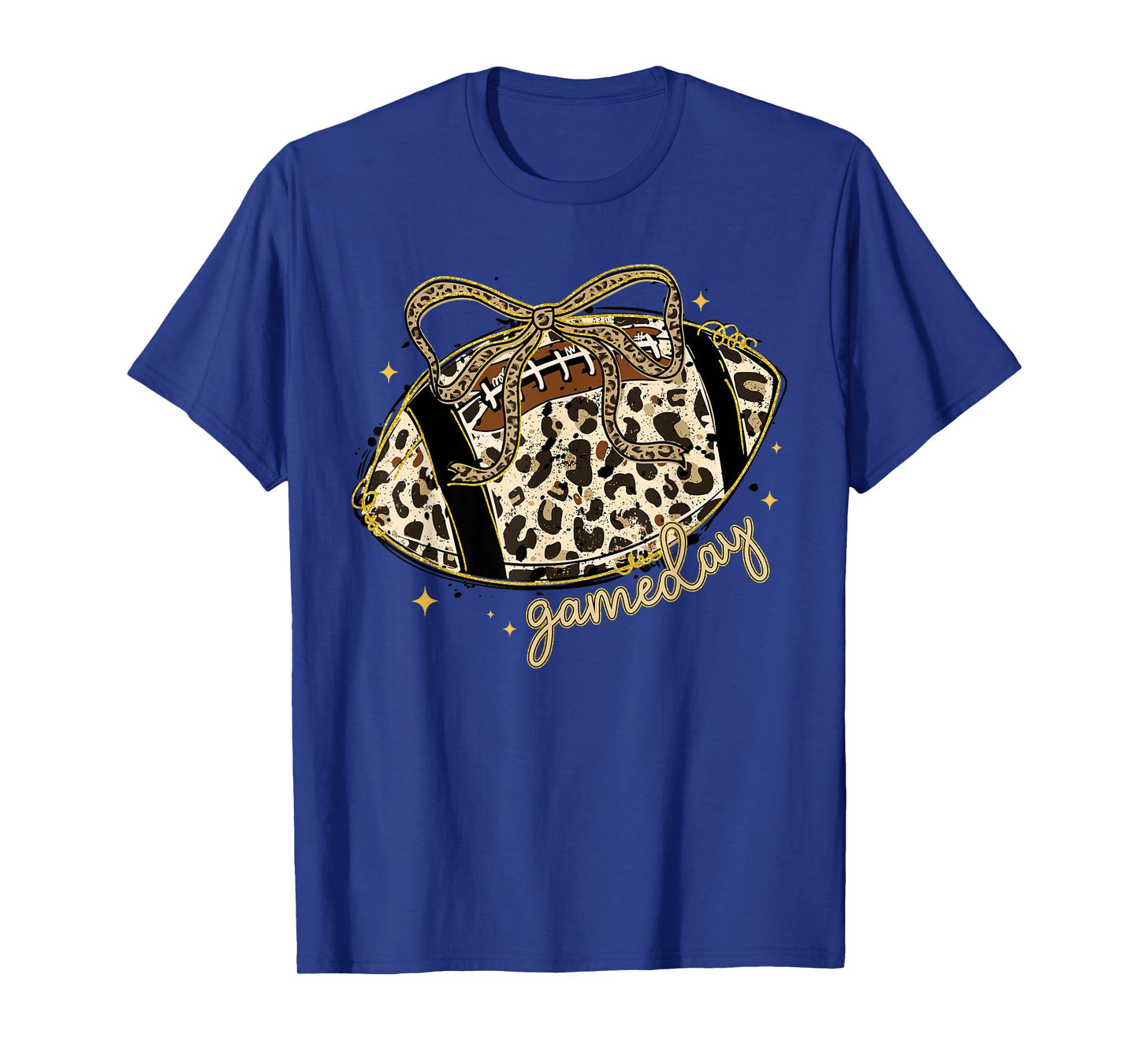 Camo Football Game Day Preppy Coquette Football Mom Women T-Shirt