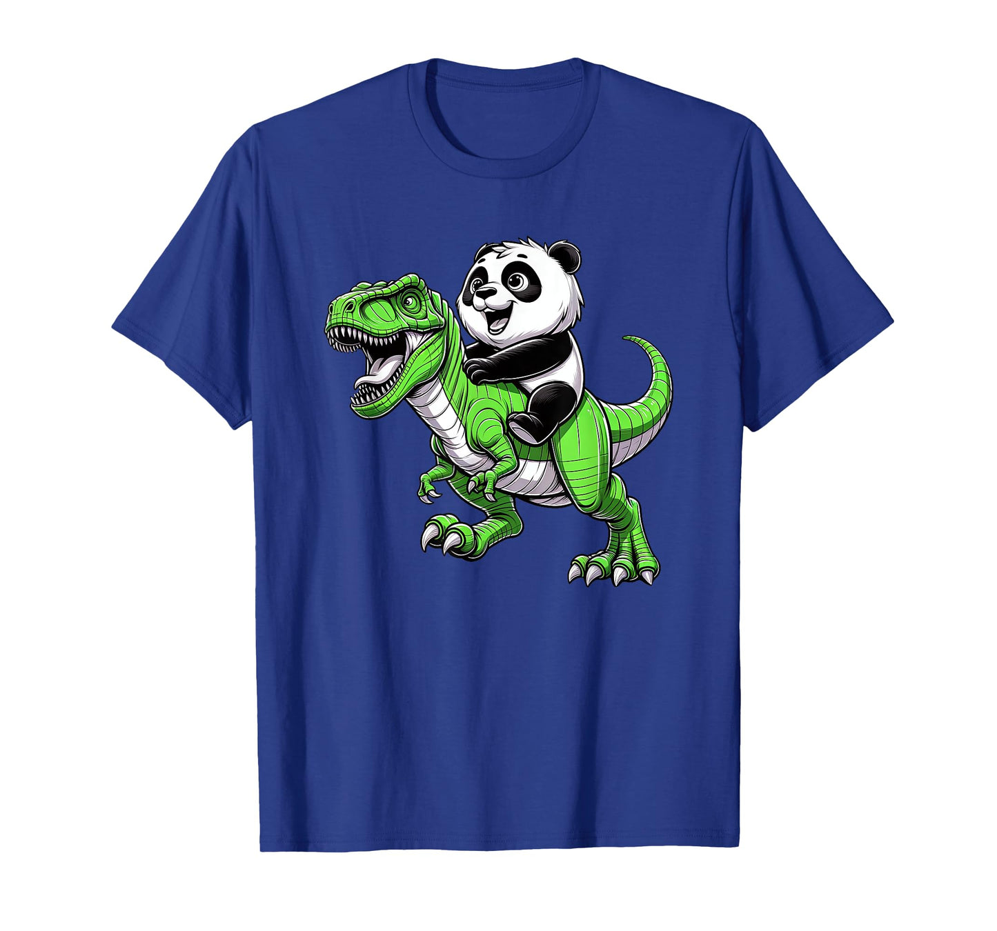 Cute T rex Panda Funny Riding Dinosaur Boys Girls Kids T-Shirt