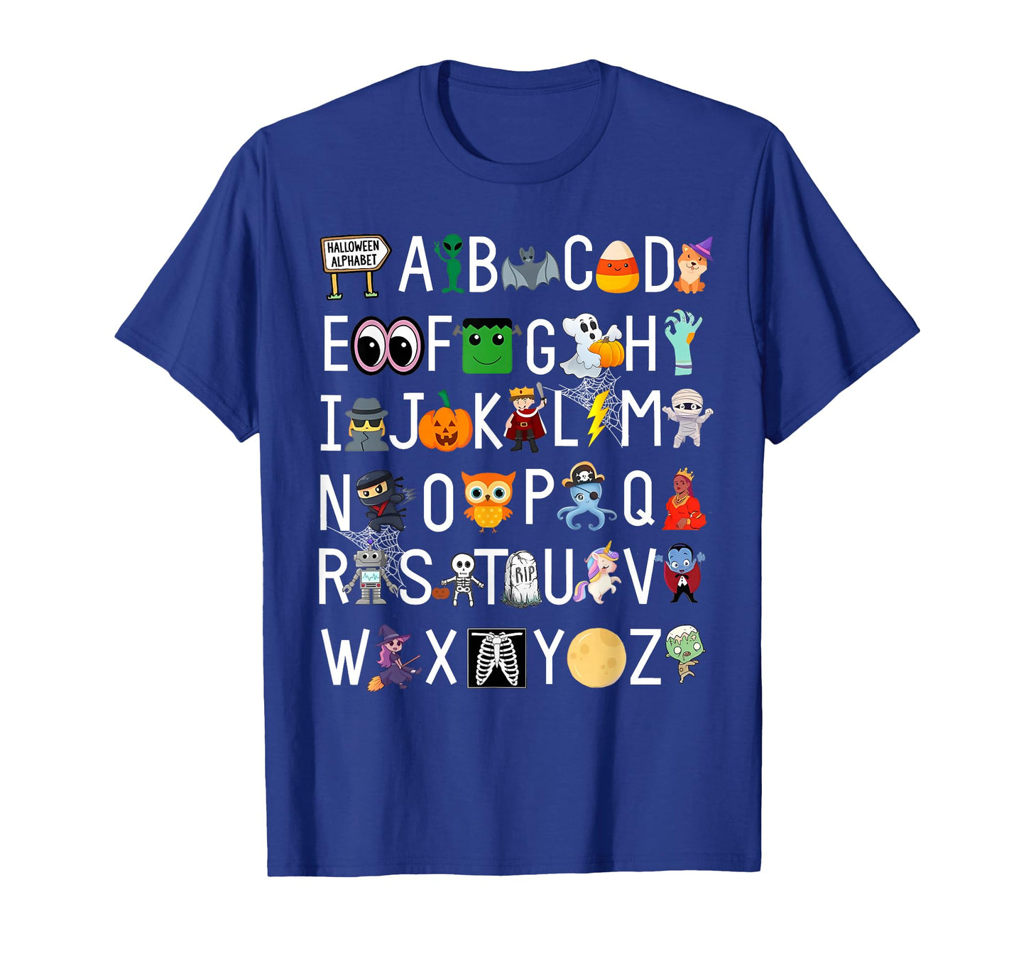 ABCs Learning Kindergarten Teacher Funny Halloween Alphabet T-Shirt