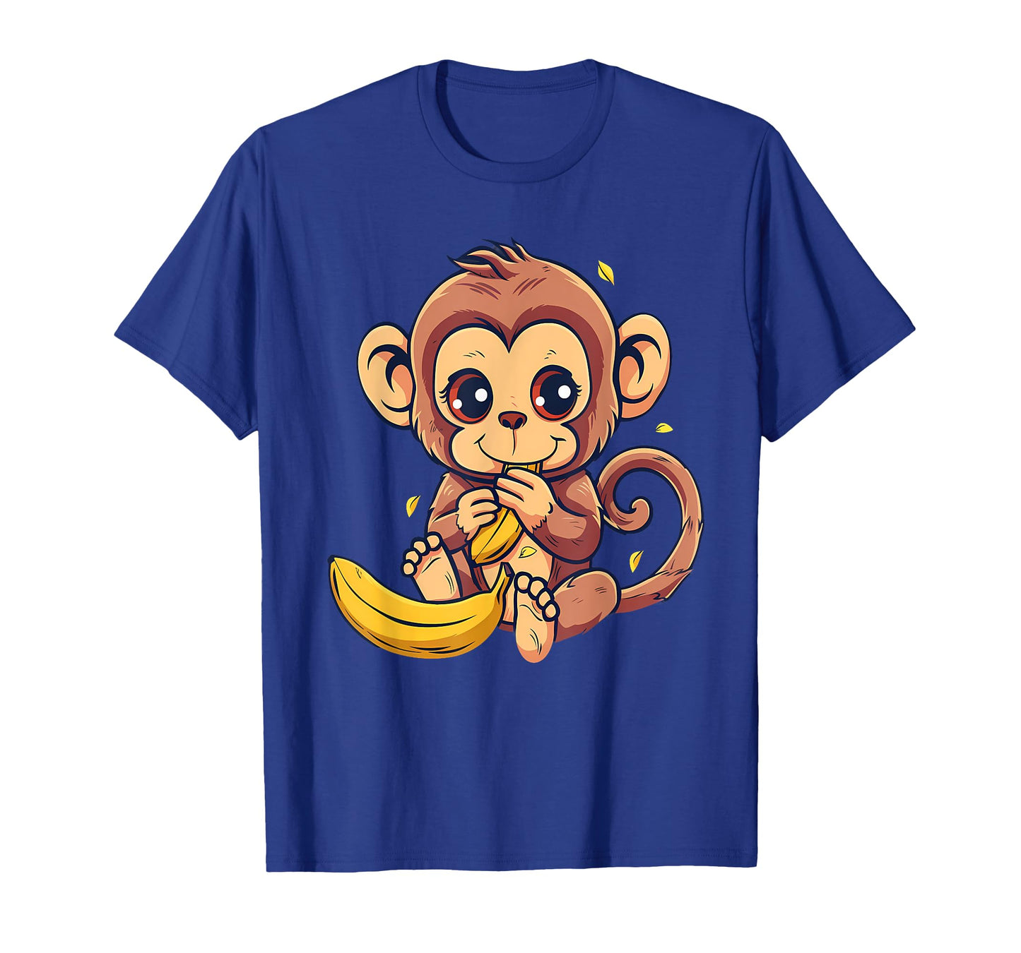 Banana Monkey Cute Monkey Wildlife Animal Art Drawing T-Shirt
