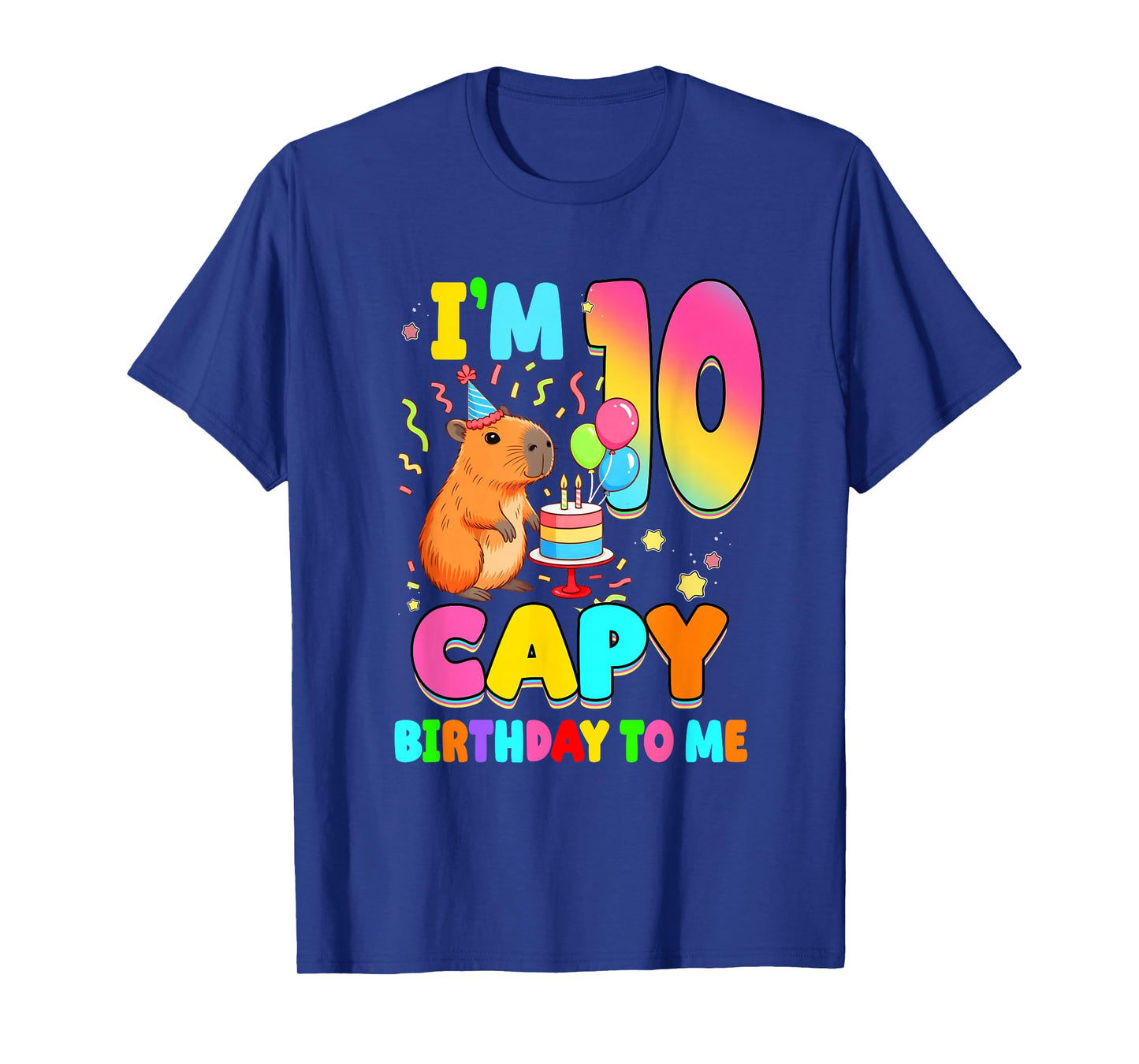 I'm 10 Years Old Capy Birthday to Me 10Th Birthday Capybara T-Shirt