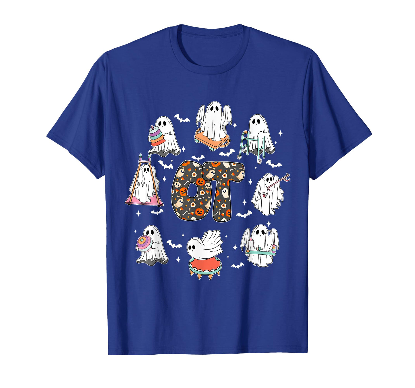 Retro Ot Occupational Therapist Ghost Halloween Therapy T-Shirt