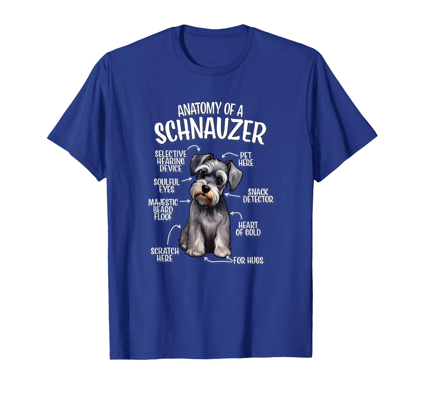 Mens Womens Kids Funny Anatomy of Miniature Schnauzer Lover T-Shirt