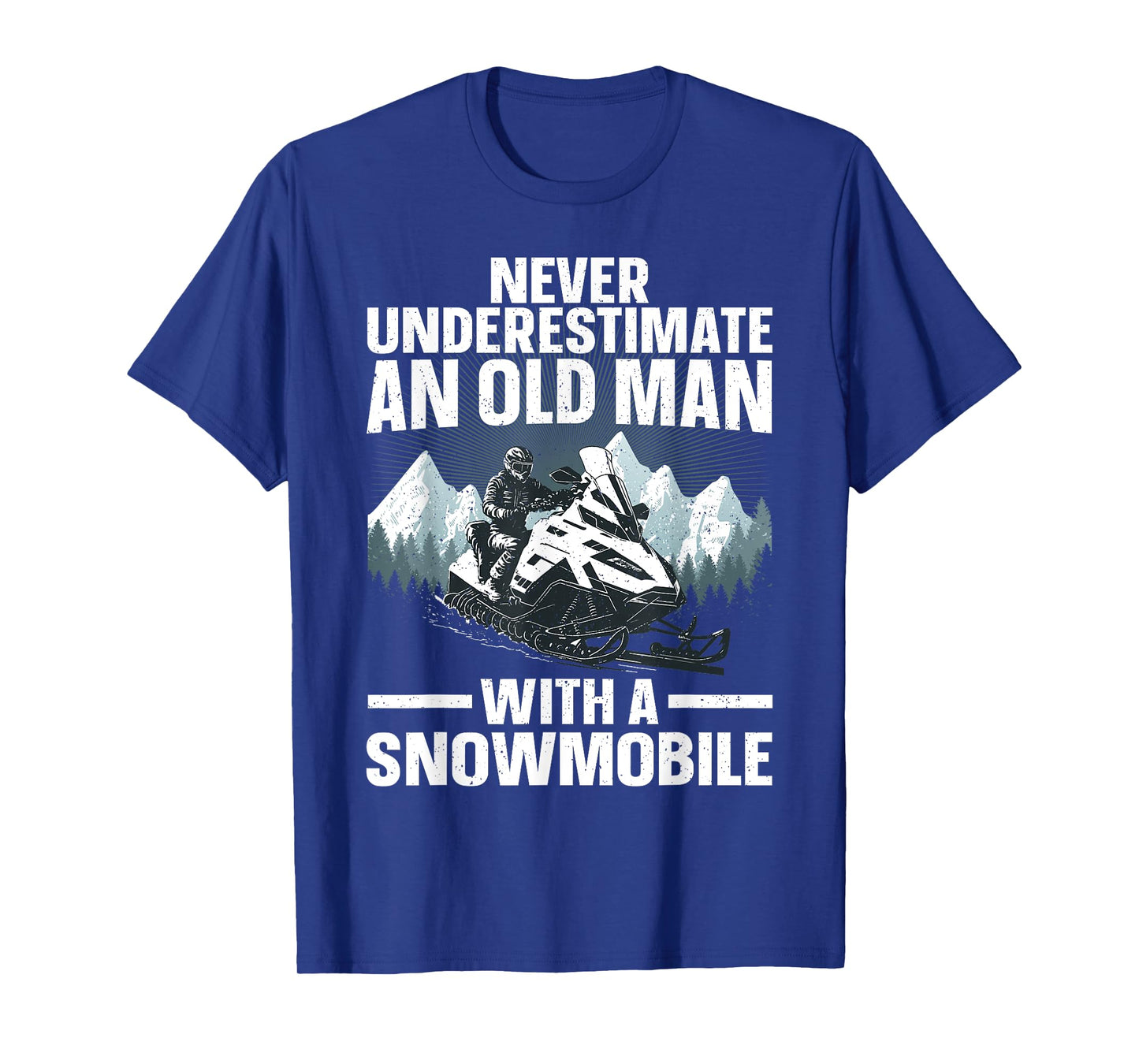 Snowmobile Art For Men Grandpa Snowmobiling Snowmobile Lover T-Shirt