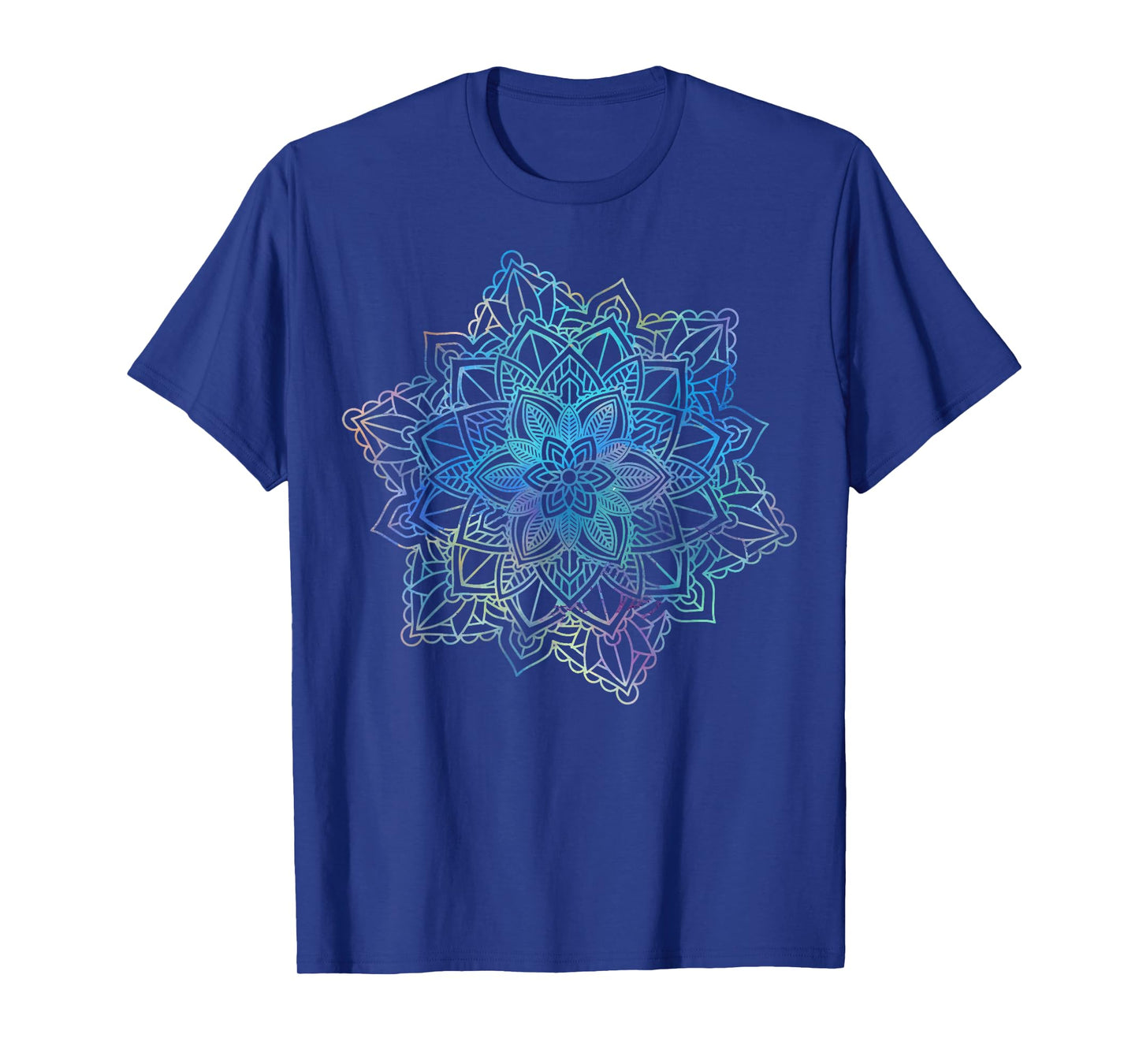 Watercolor Mandala Sacred Fractal Geometry Art Good Vibe T-Shirt