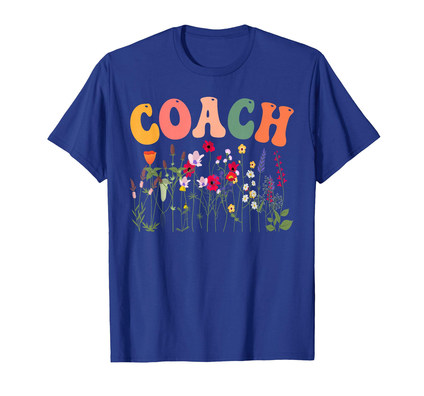 Retro Groovy Floral Coach Wildflower Tees for Women T-Shirt
