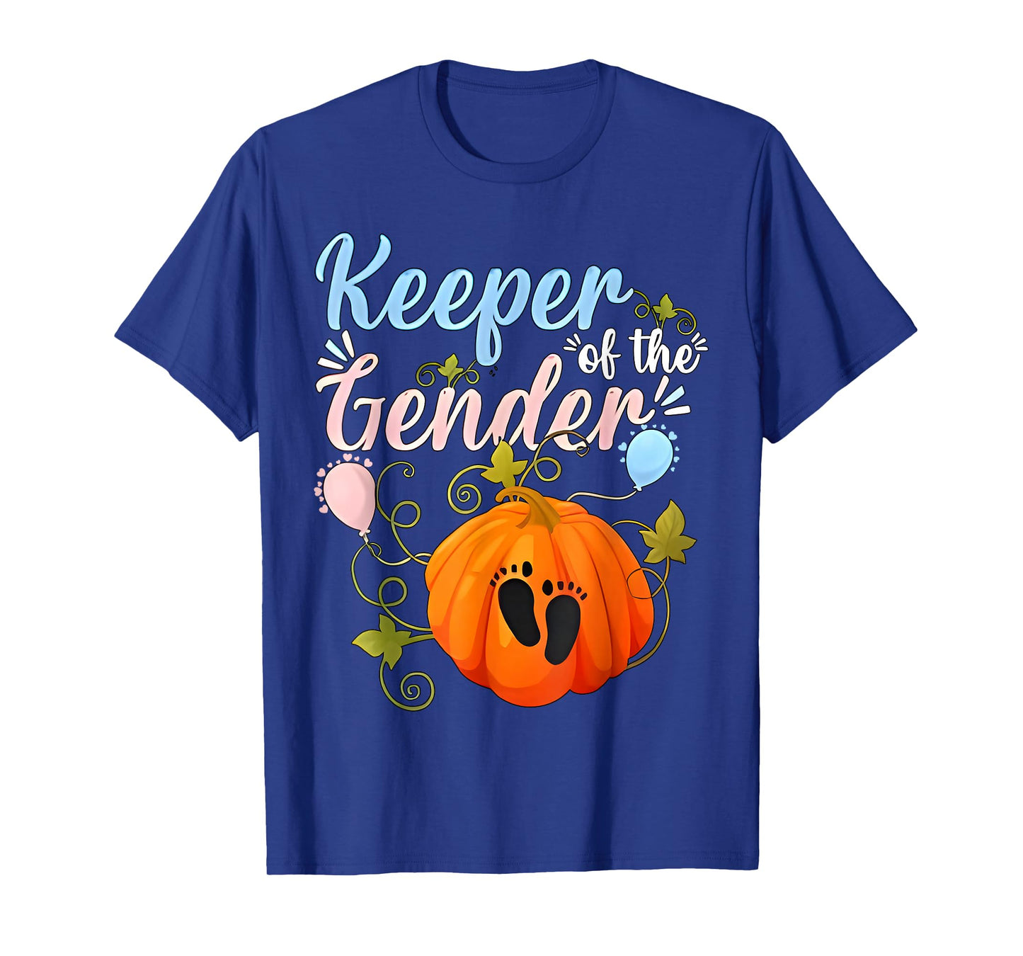 Keeper Of The Gender Reveal Baby Halloween Pregnancy Pumpkin T-Shirt