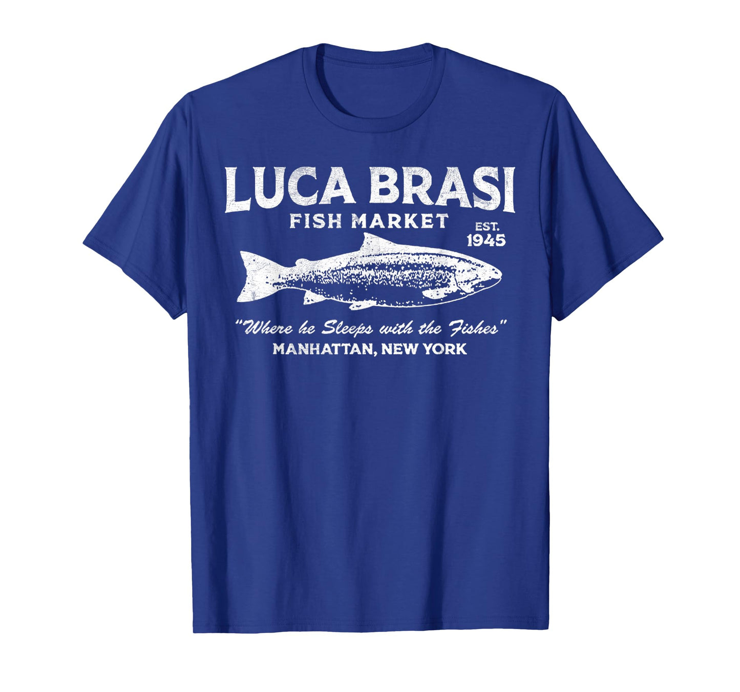 Vintage Luca Brasi Fish Market Retro Fishing T-Shirt