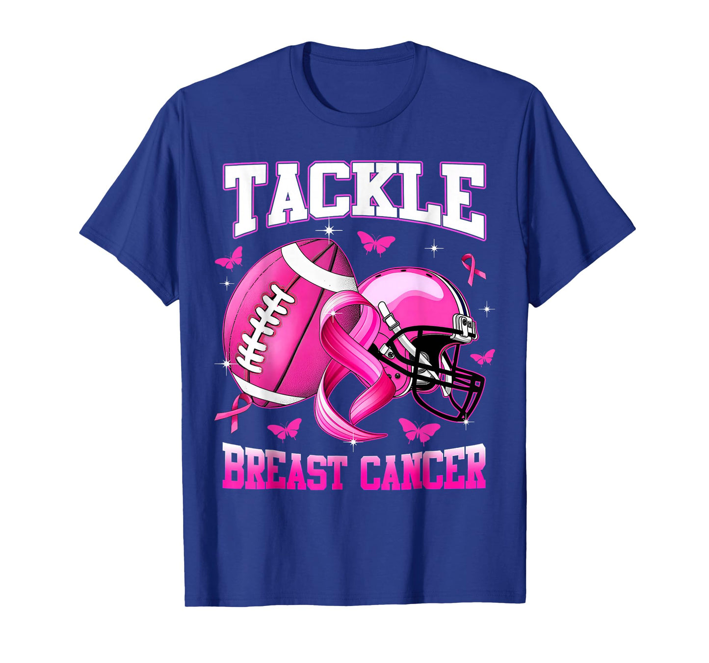 Tackle Breast Cancer Awareness American Football Womens T-Shirt