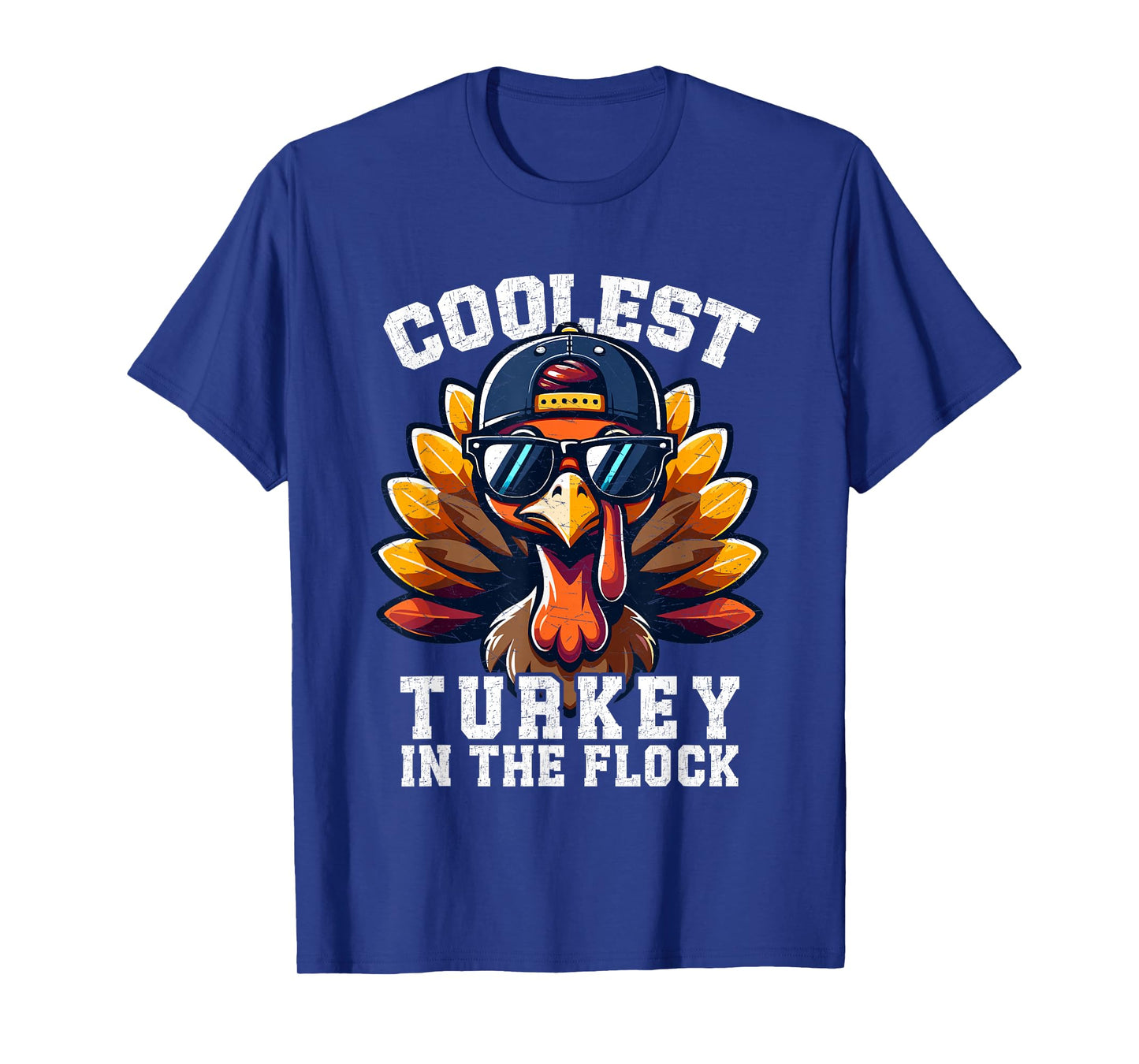 Coolest Turkey Thanksgiving Toddler Boys Kids Men Turkey T-Shirt
