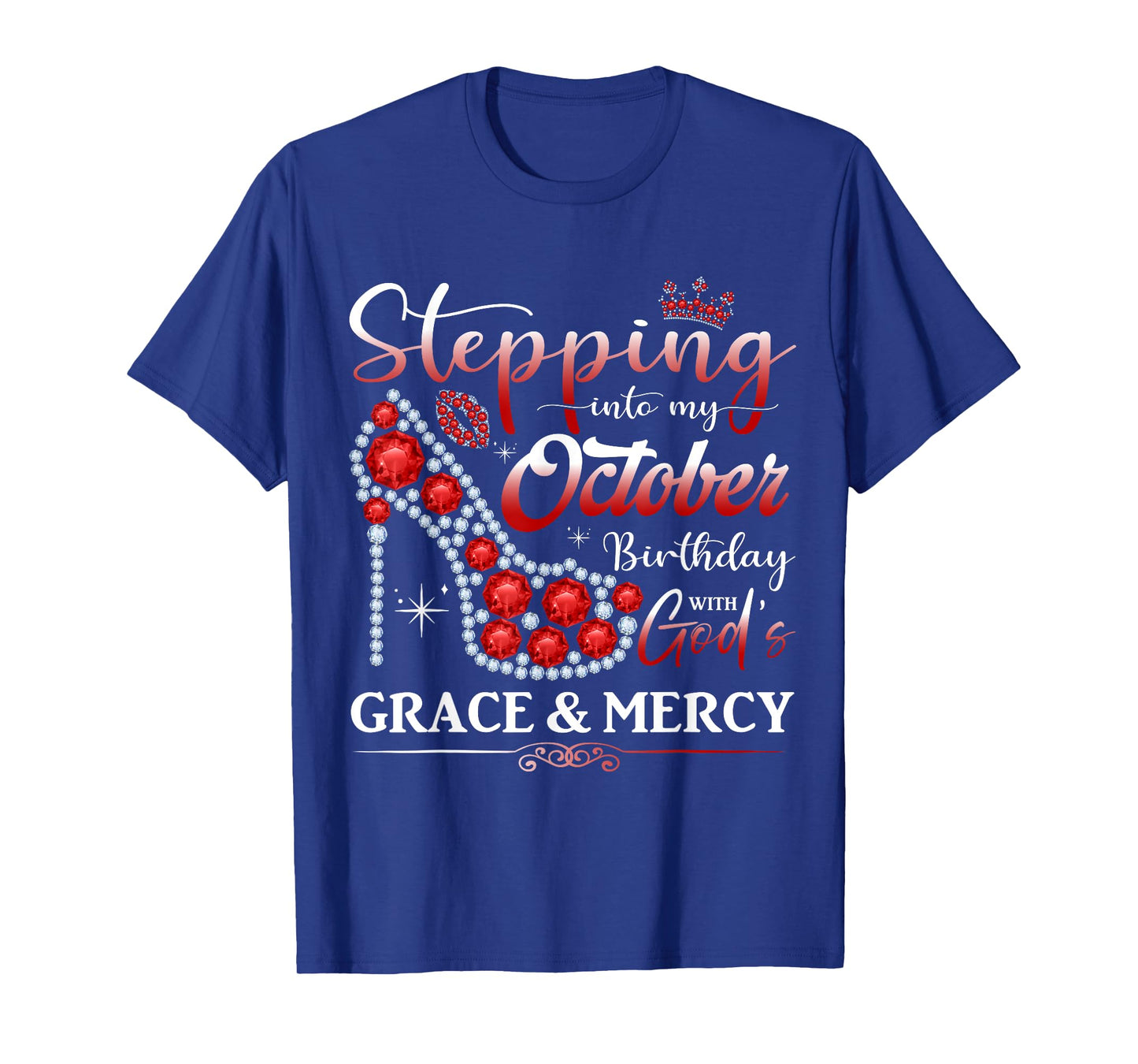 Stepping into My October Birthday Women Girls Ladies Funny T-Shirt