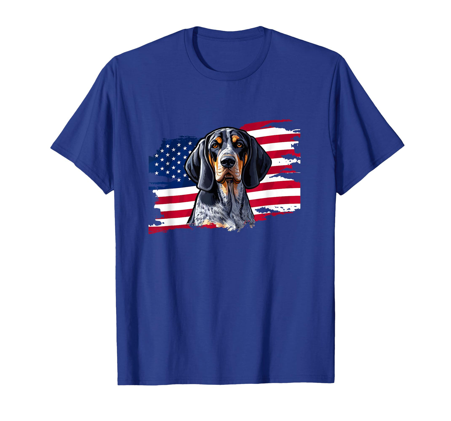 USA Flag 4th Patriotic Bluetick Coonhound Lover T-Shirt