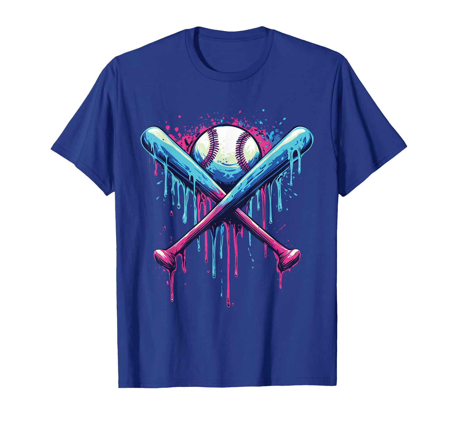 Baseball Bat Drip Funny Graphic T-Shirt