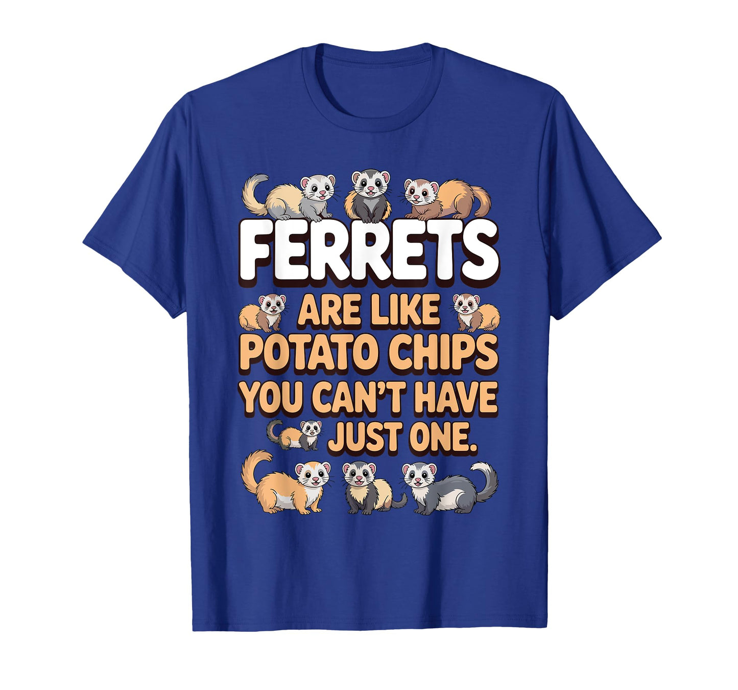 Cute Ferret Design For Men Women Kids Animal Ferret Lover T-Shirt