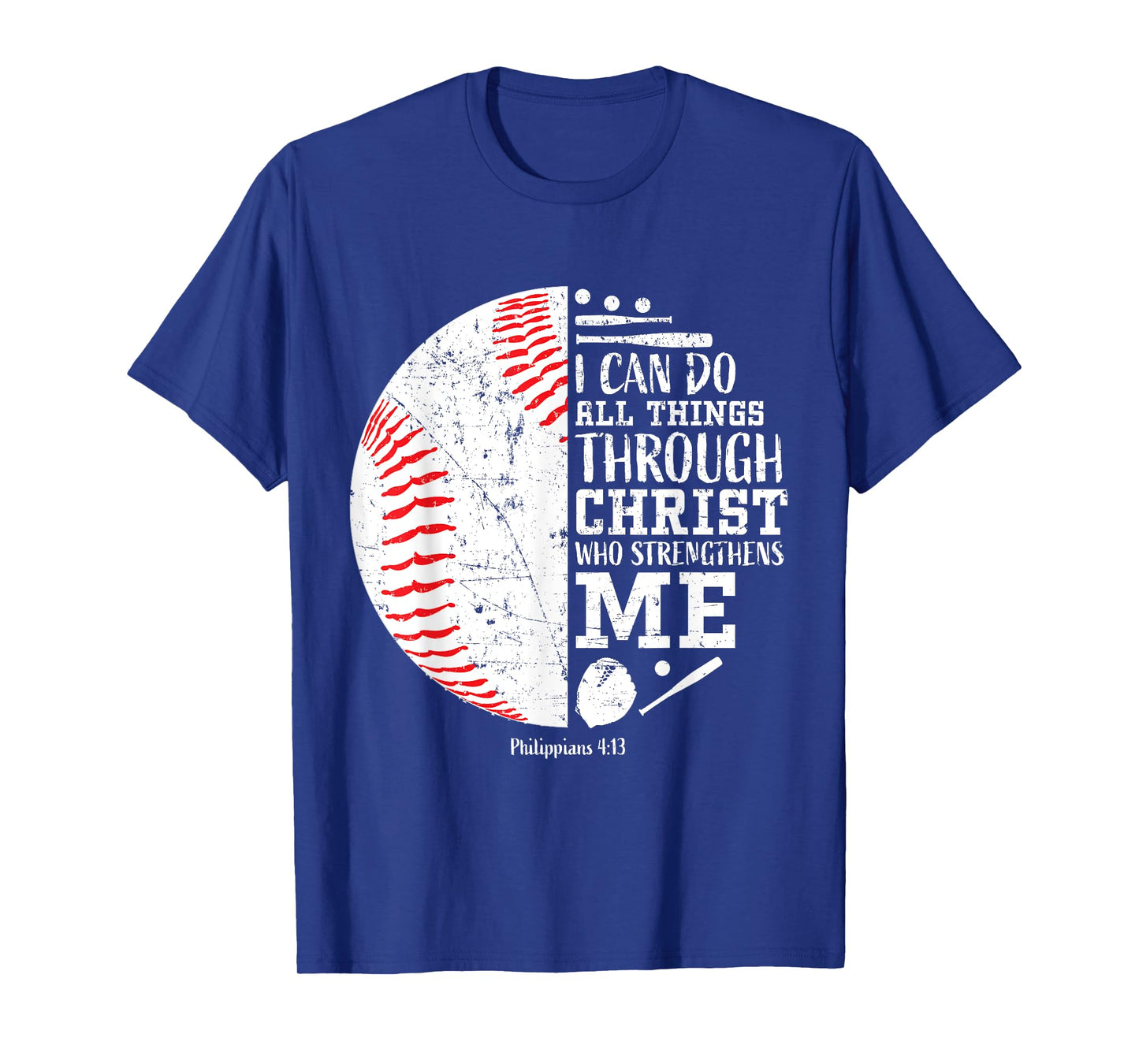Christian Baseball I Can Do All Things Religious Verse Gifts T-Shirt