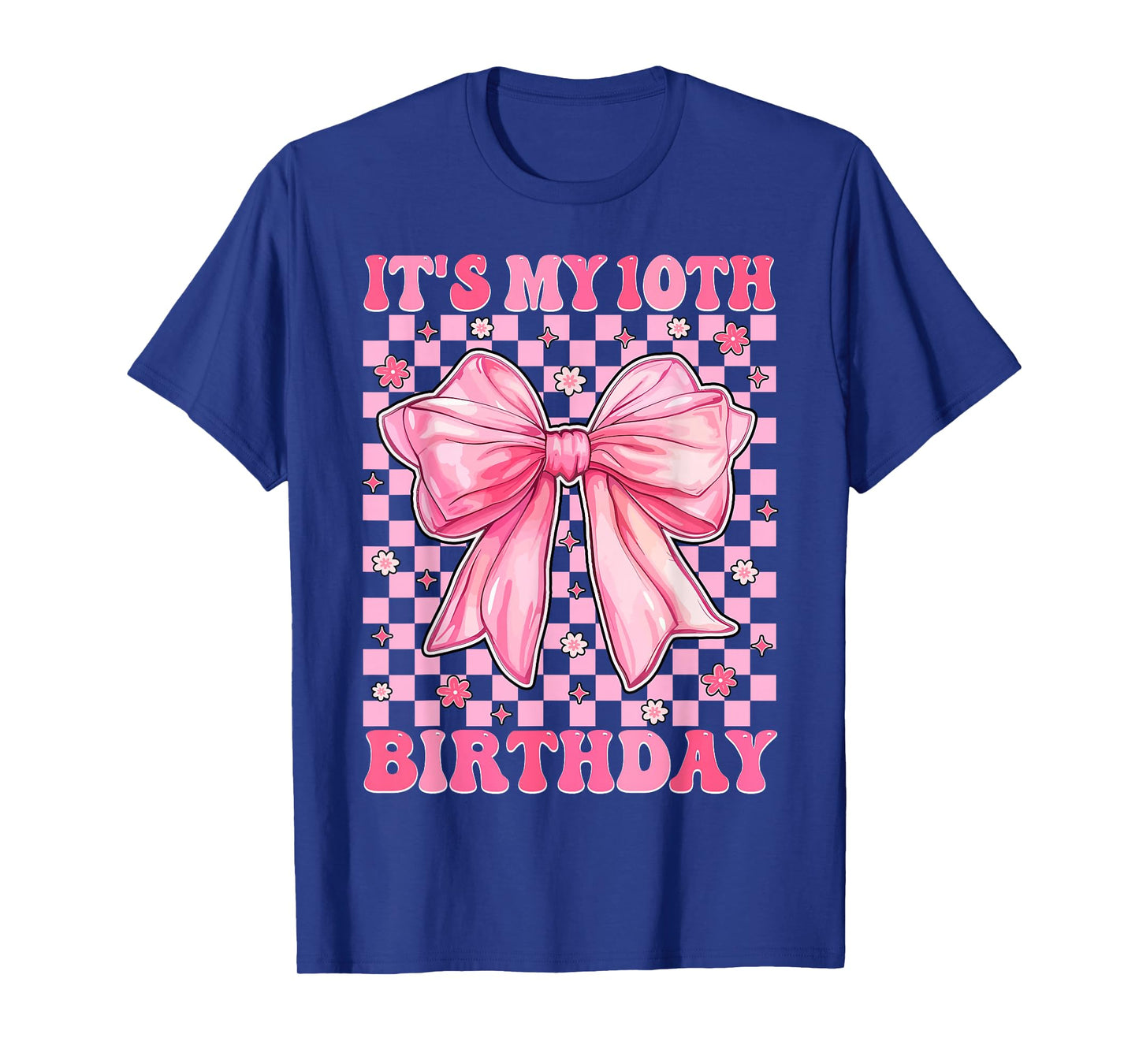 Birthday Girls Pink Coquette Bow It's My 10Th Birthday Girl T-Shirt