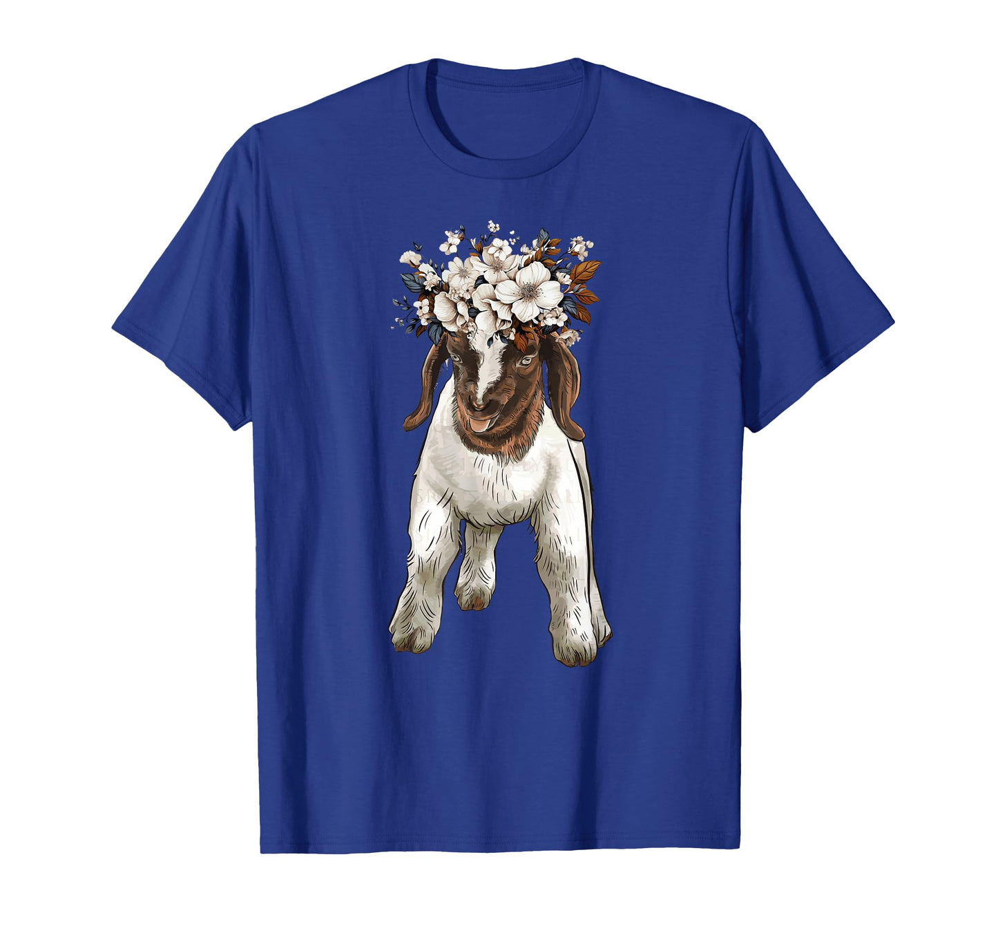 Boer goat with flower, show boer baby goat T-Shirt