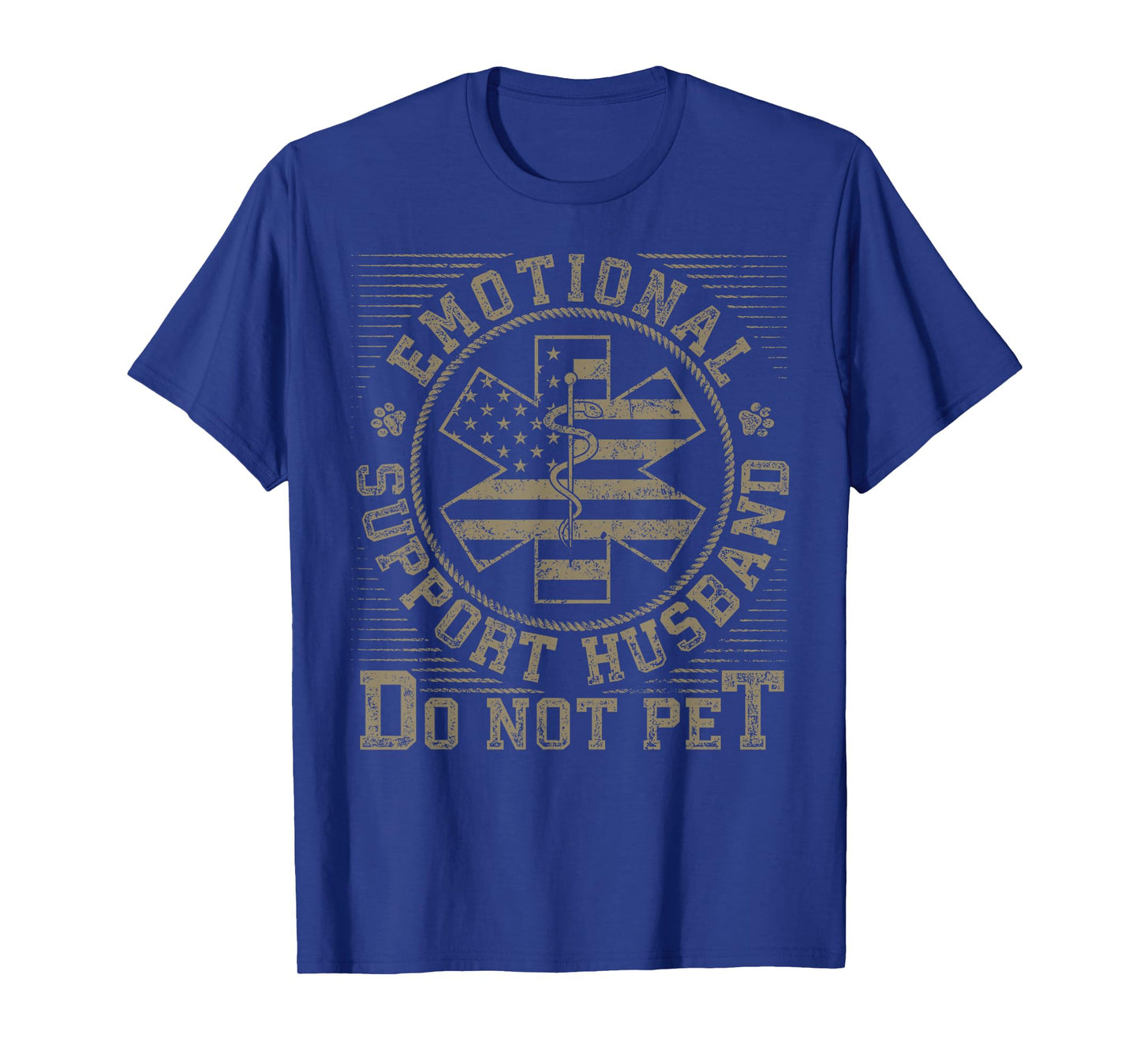 Emotional Support Husband Do Not Pet Funny Dad for Men T-Shirt