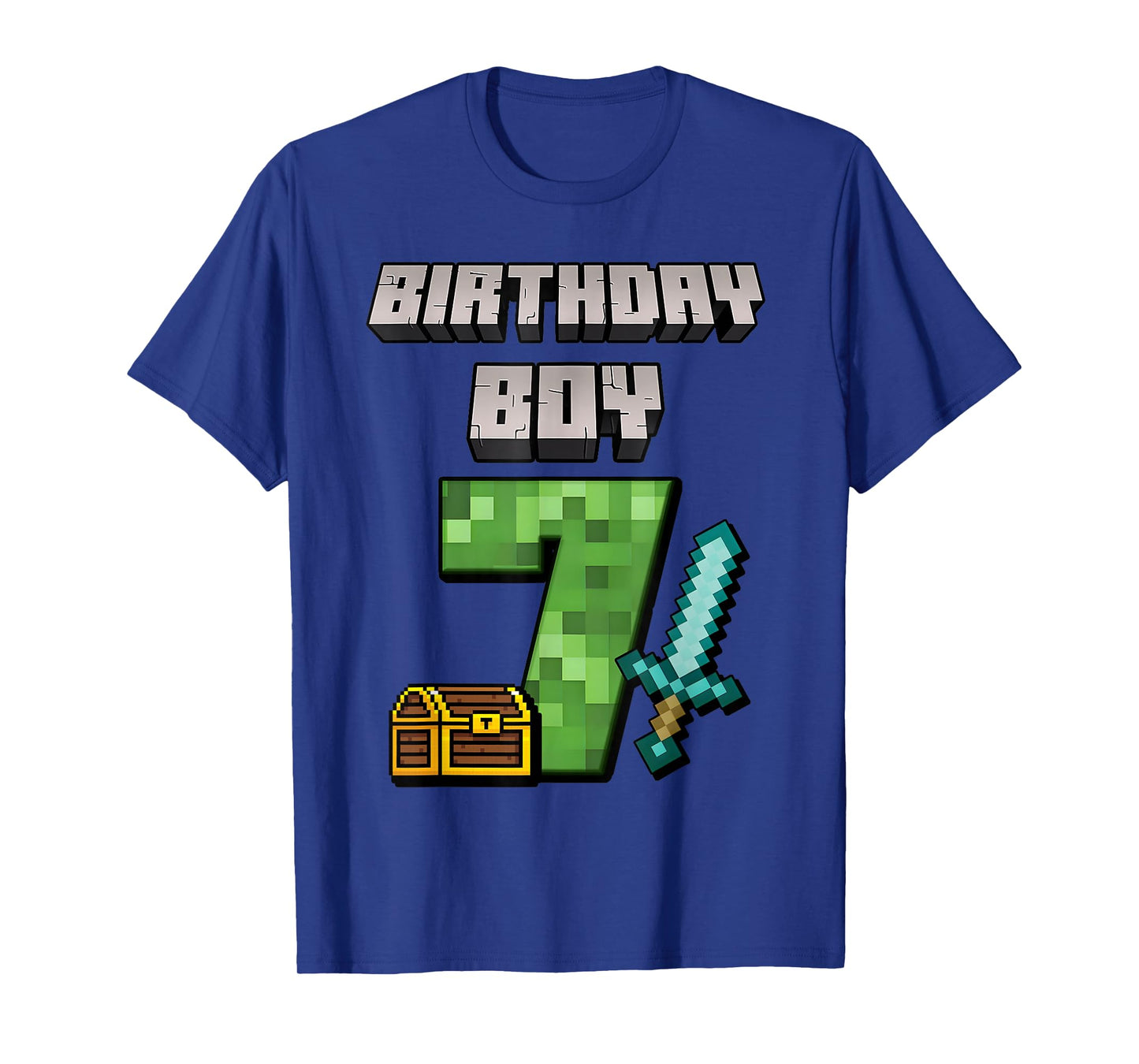 Birthday Boy Shirt 7th Birthday Boy 7 Year Old Game Pixel T-Shirt