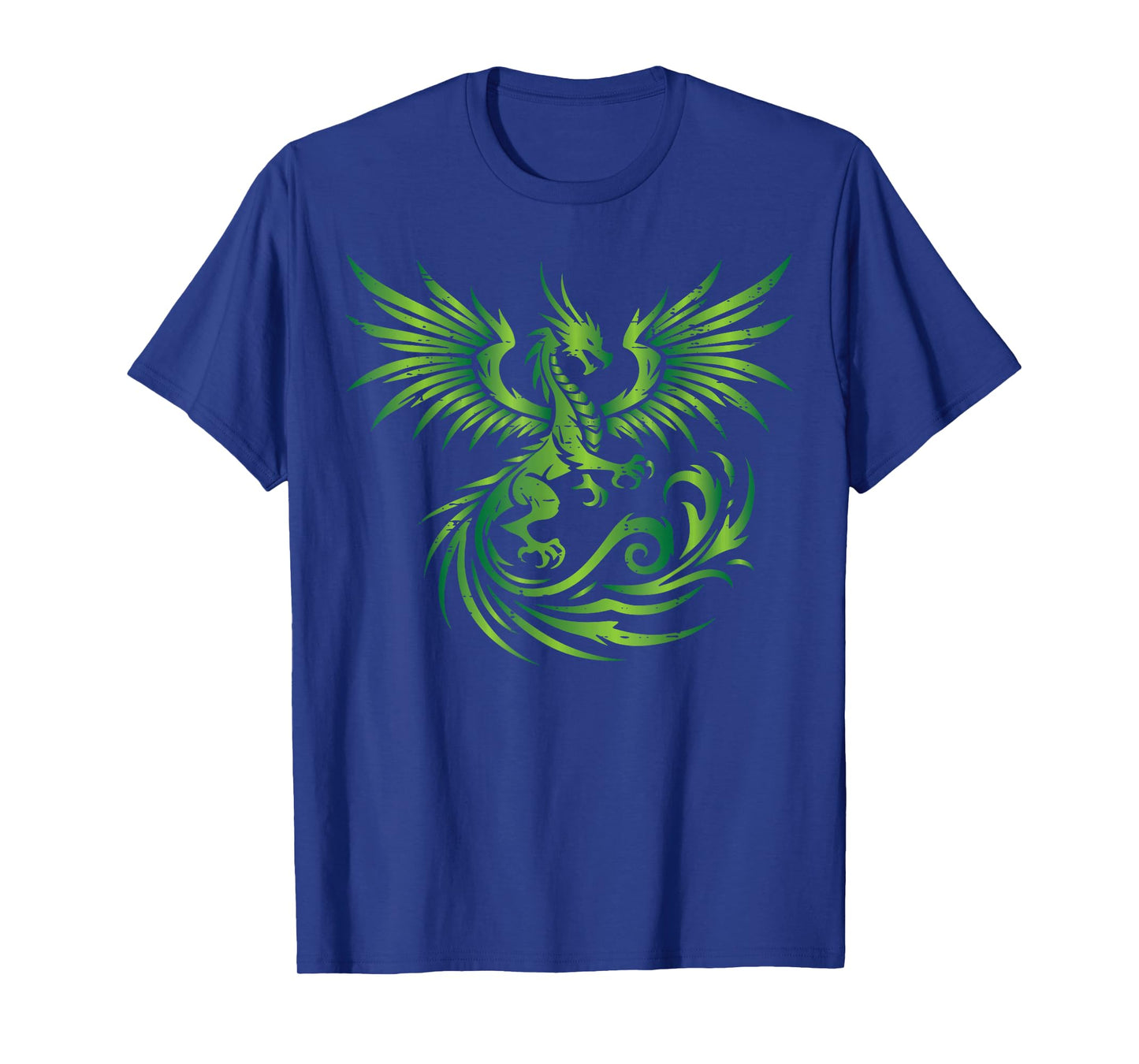 Green Medieval Dragon Fantasy Mythical Art Men Women Kids T-Shirt
