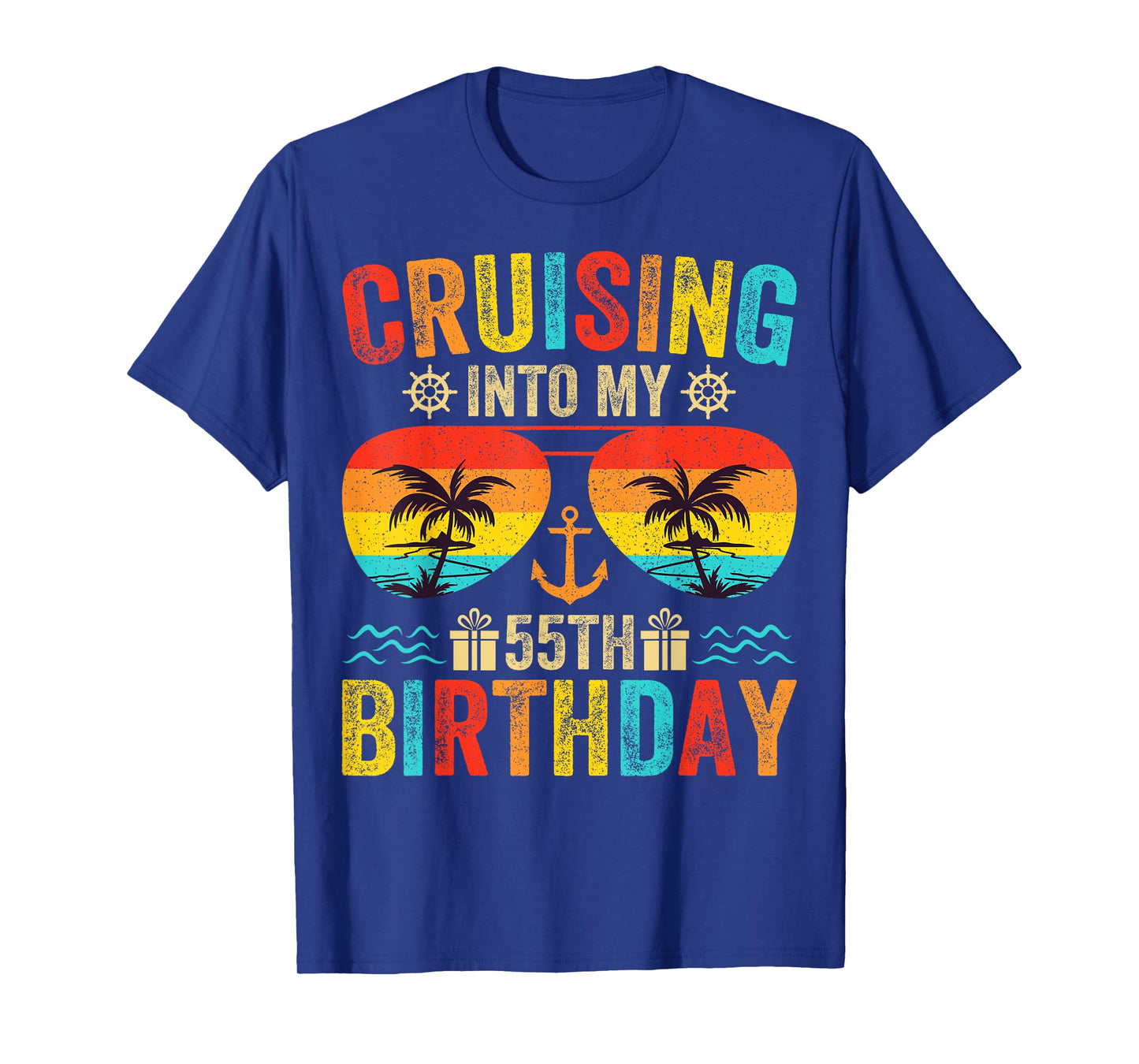 Cruising Into My 55th Birthday Cruise 55 Year Old T-Shirt