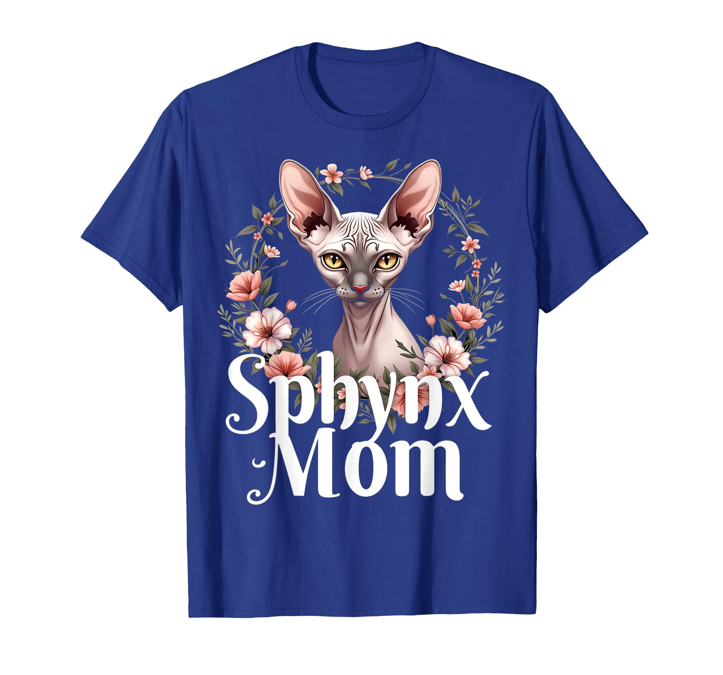 Sphynx Mom Floral Hairless Cat T-Shirt
