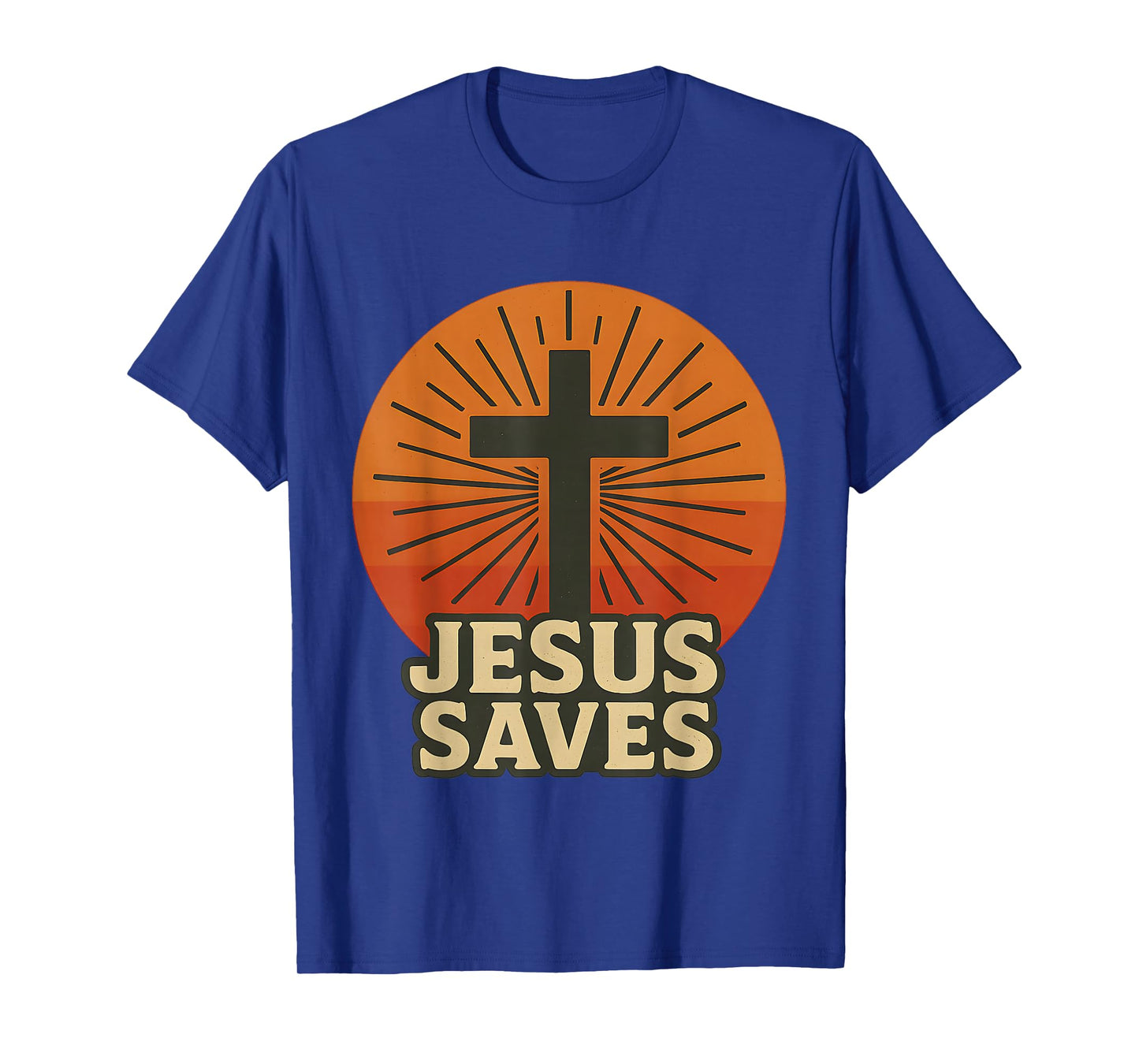 Jesus Saves John 3:16 Cross Vintage Sunset Bible Verse T-Shirt