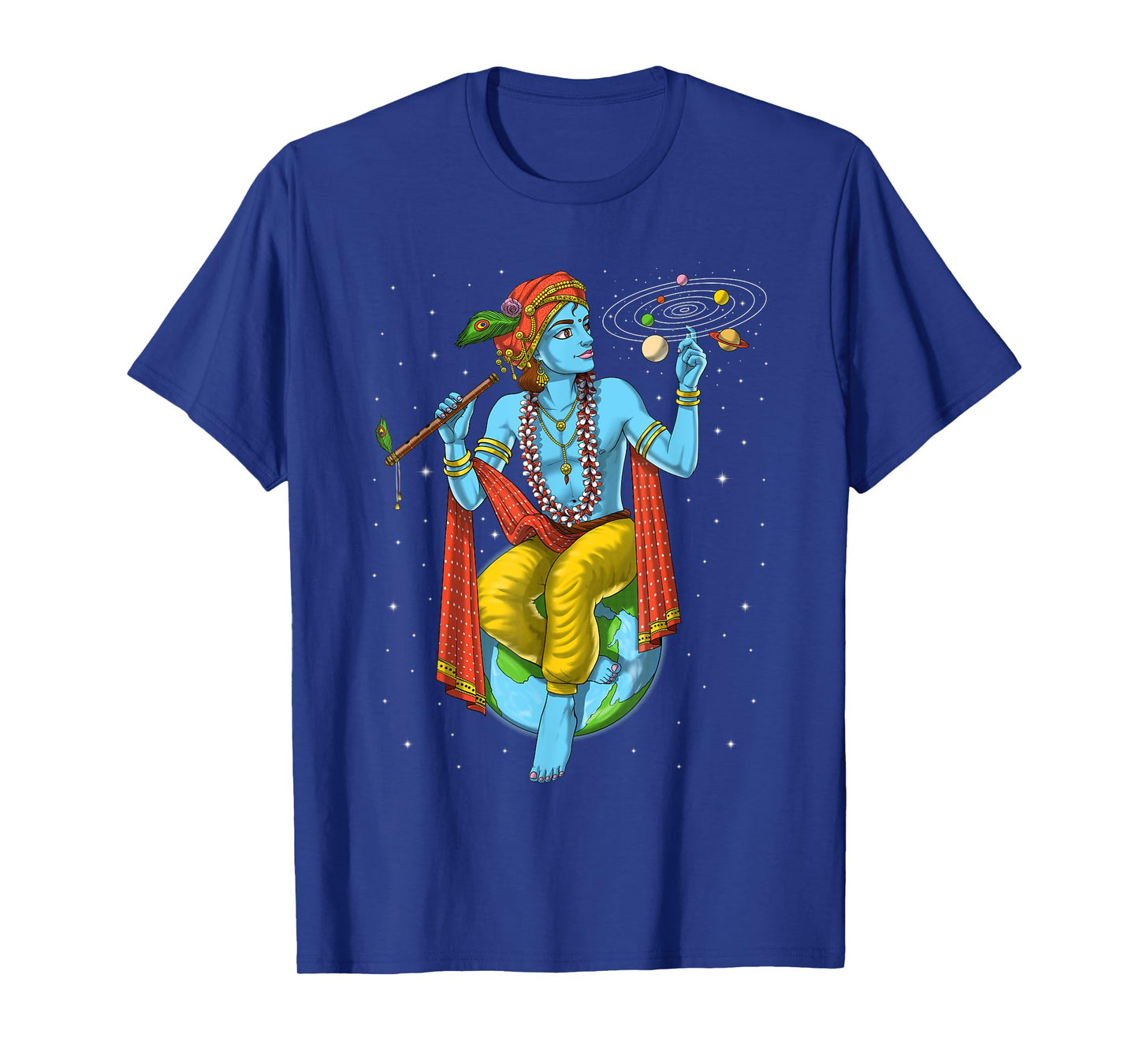 Lord Krishna Hindu God Hinduism Spiritual Yoga Meditation T-Shirt