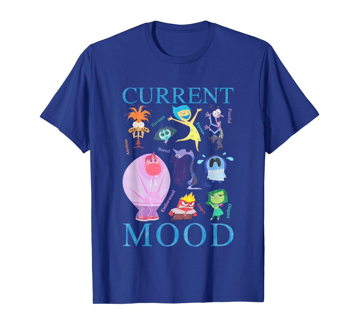 Disney Pixar Inside Out 2 Current Mood Many Emotions Vintage T-Shirt