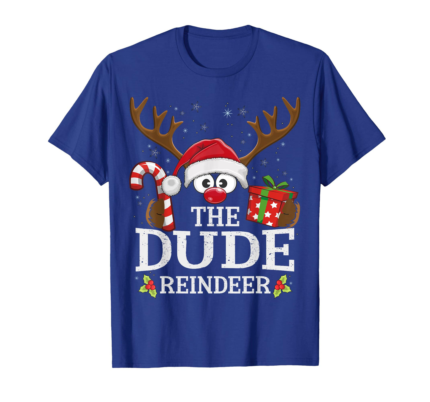 99 Gifts Matching Christmas Reindeer Squad Christmas Family T-Shirt - Unisex-Adults, Kids - Black - Short Sleeve - U-Neck - Casual - Cotton, Polyester - Machine Wash - Small