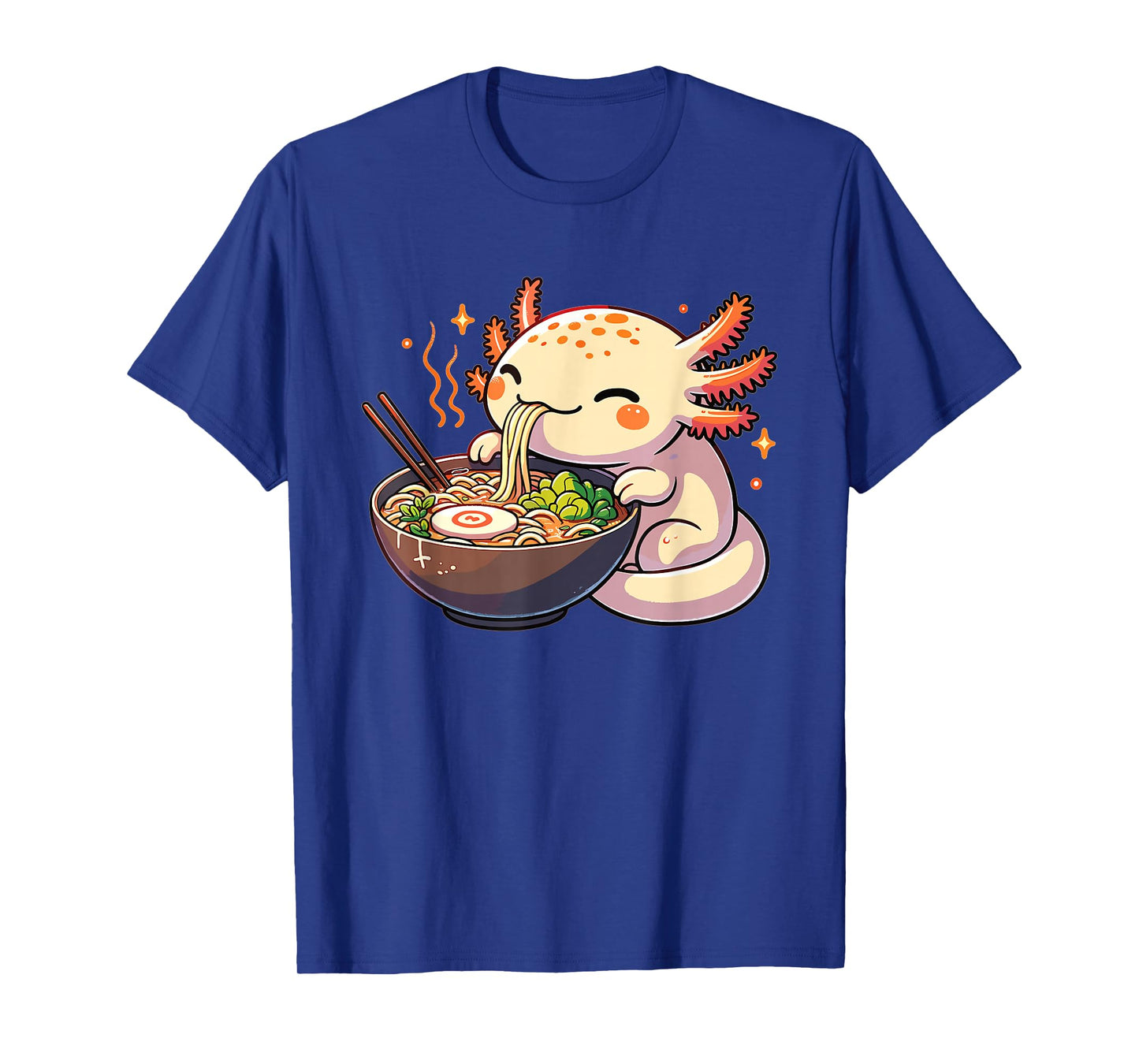 Cute Axolotl Eats Ramen Noodles Axolotls Ramen T-Shirt