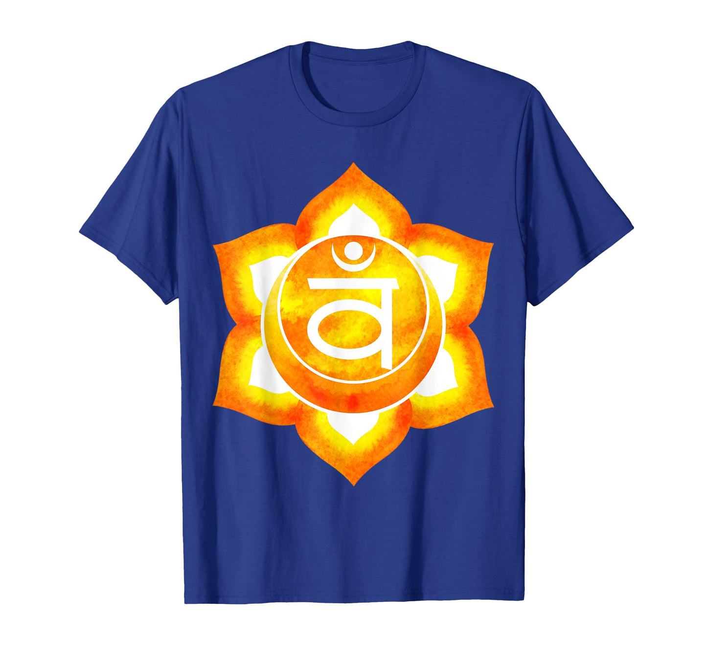 Sacral Chakra Orange Watercolor Om Mandala Lotus T-Shirt