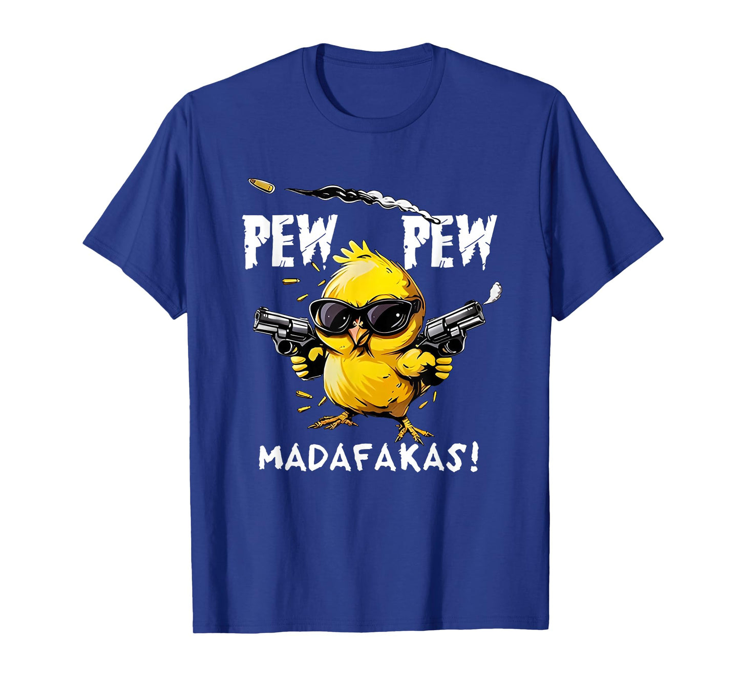 Bird Print Relax Fit Sweatshirt Unisex-Adults T-Shirt Black Small Pew Pew Madafakas Funny Chicken Rooster Bird Sarcasm Joke Irony Gift Recipients