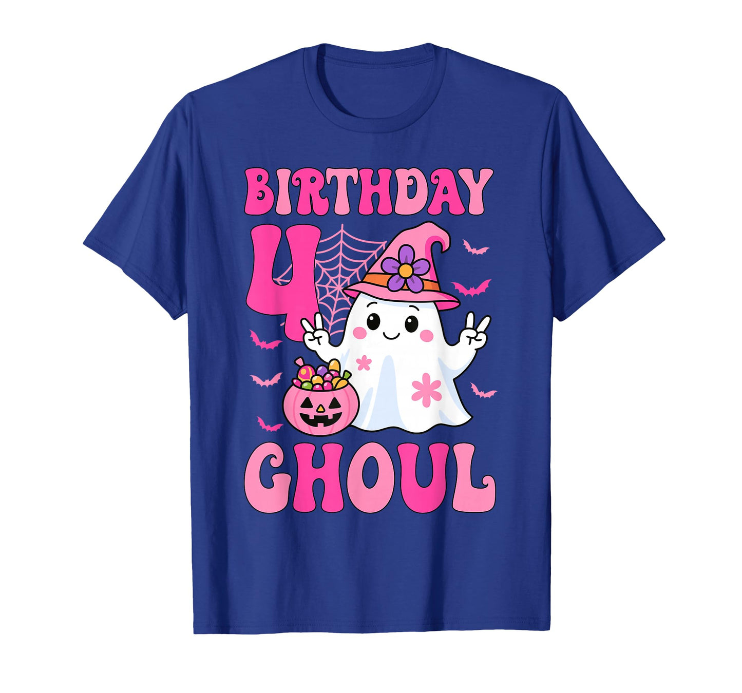 I'm 4 Years Old Girls Cute Ghost It's My 4th Birthday Ghoul T-Shirt