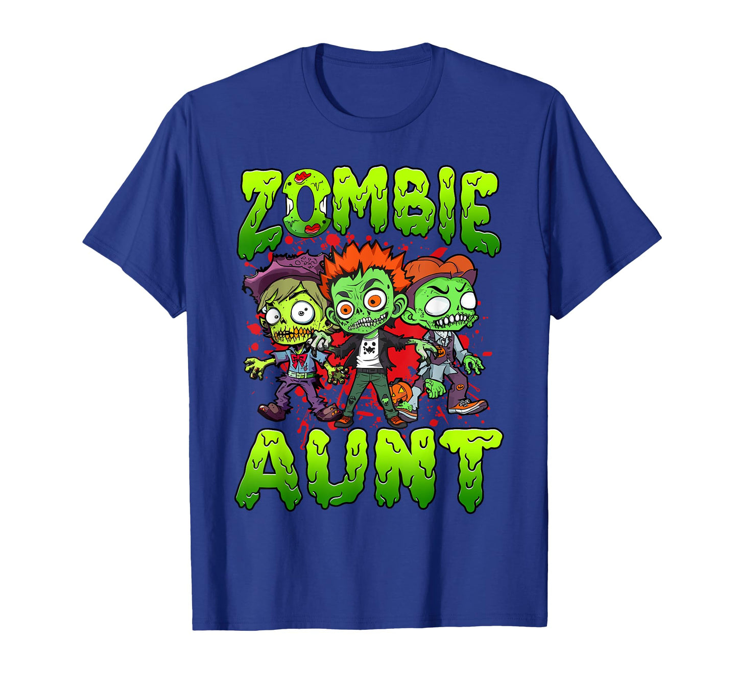 Zombie Aunt Halloween Costume Family Matching T-Shirt