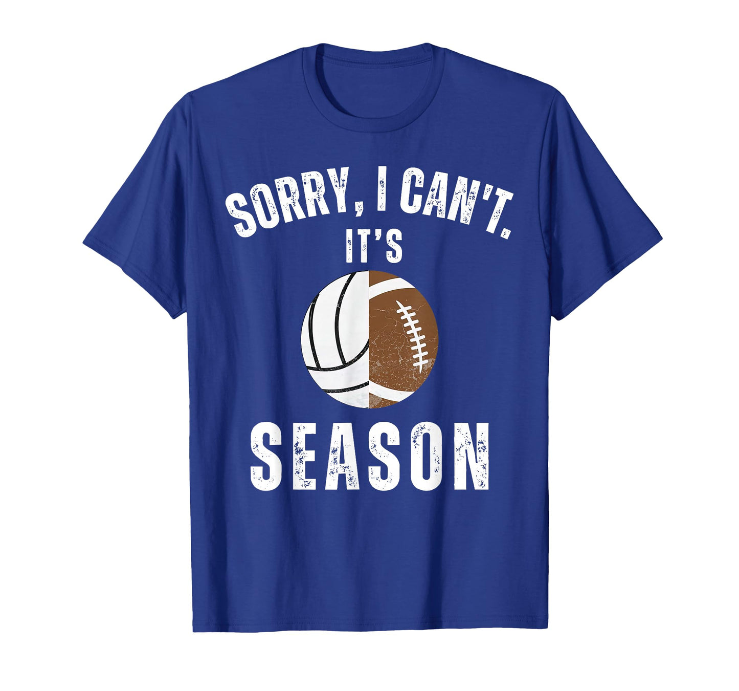 Mom Of Both Sorry I Can't it's Volleyball Football Season T-Shirt