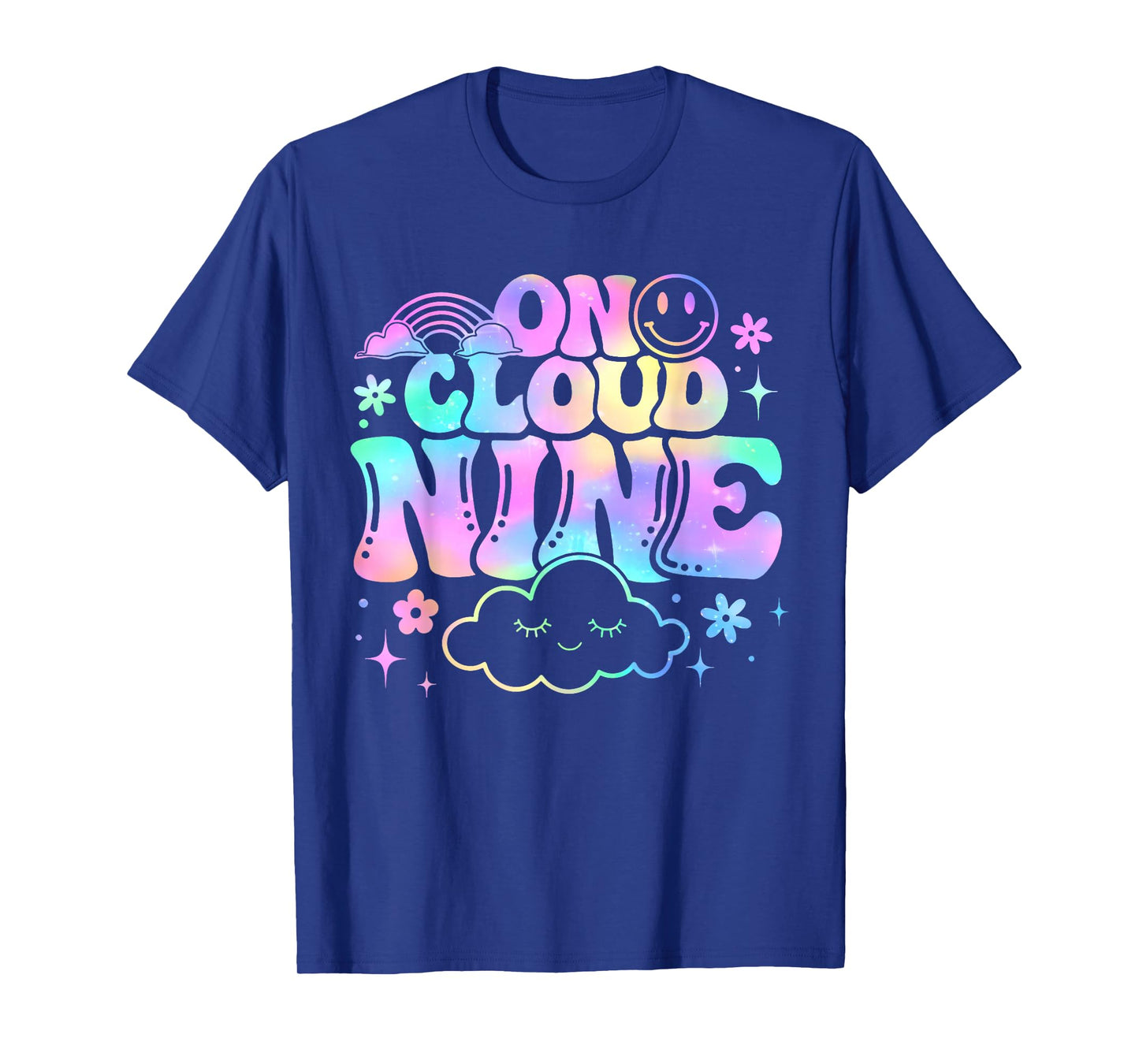 9th Birthday Girl 9 Year Old On Cloud Nine Bday 2 sided T-Shirt
