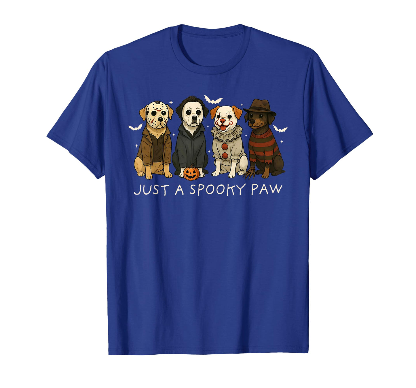 Just A Spooky Paw Retro Halloween Dog Lover Trick Or Treat T-Shirt