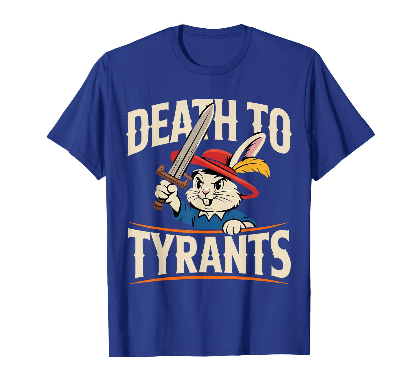 Retro Rabbit Meme Death To Tyrants Funny T-Shirt