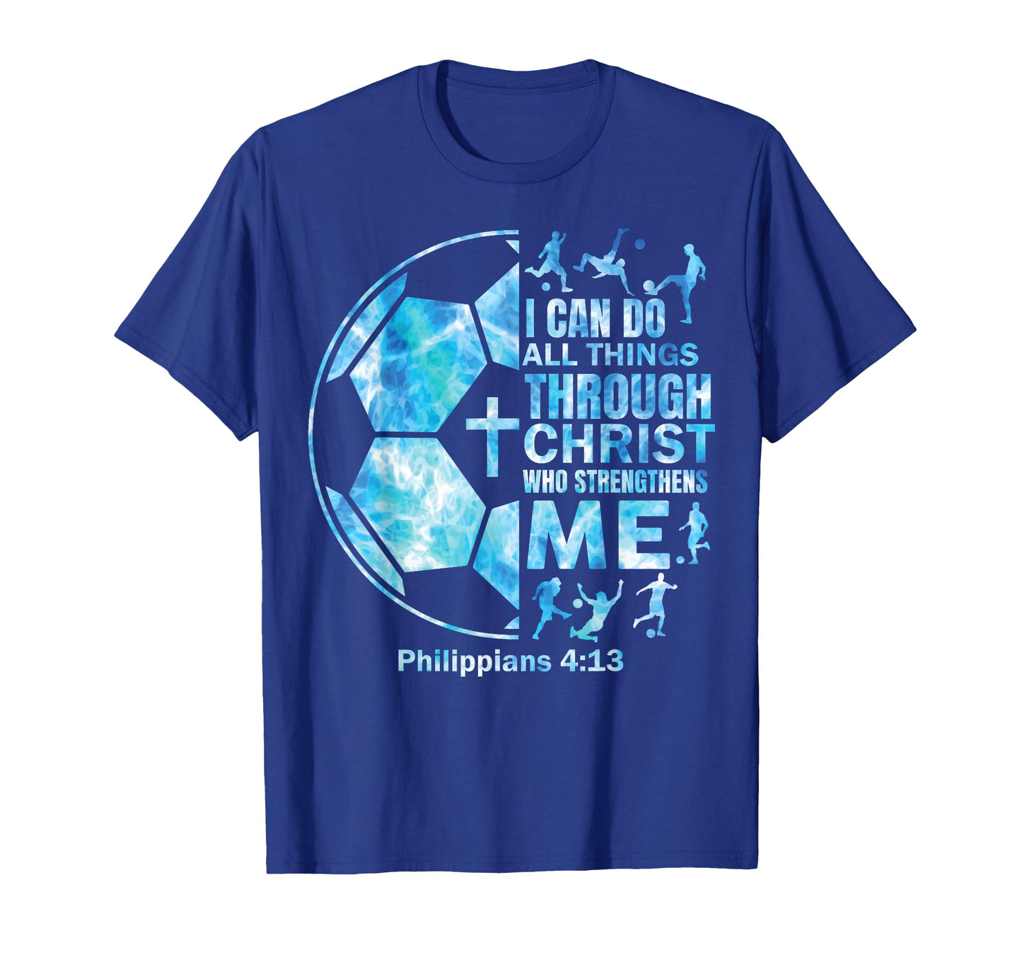 Boys Soccer Christian Shirt I Can Do All Things Religious T-Shirt
