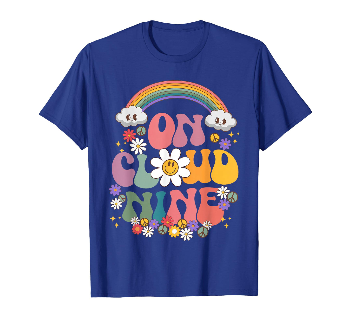 On Cloud NINE BIRTHDAY SHIRT 9th Birthday Girl Funny Retro T-Shirt