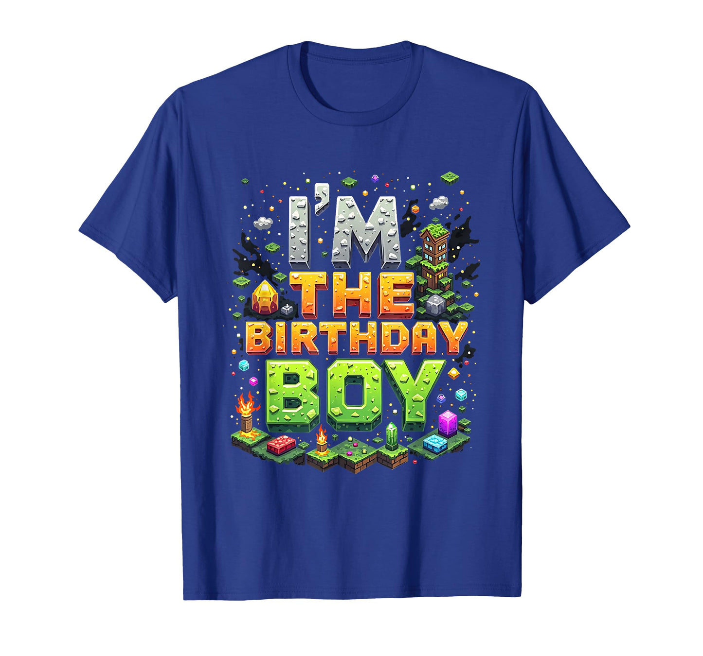 Bday Party Video Gamer Pixel Number I'm The Birthday Boy T-Shirt