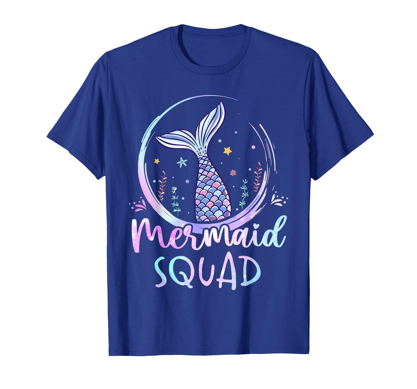 Mermaid Squad Tee Birthday Mermaid Girl Beach Mermaid Tail T-Shirt